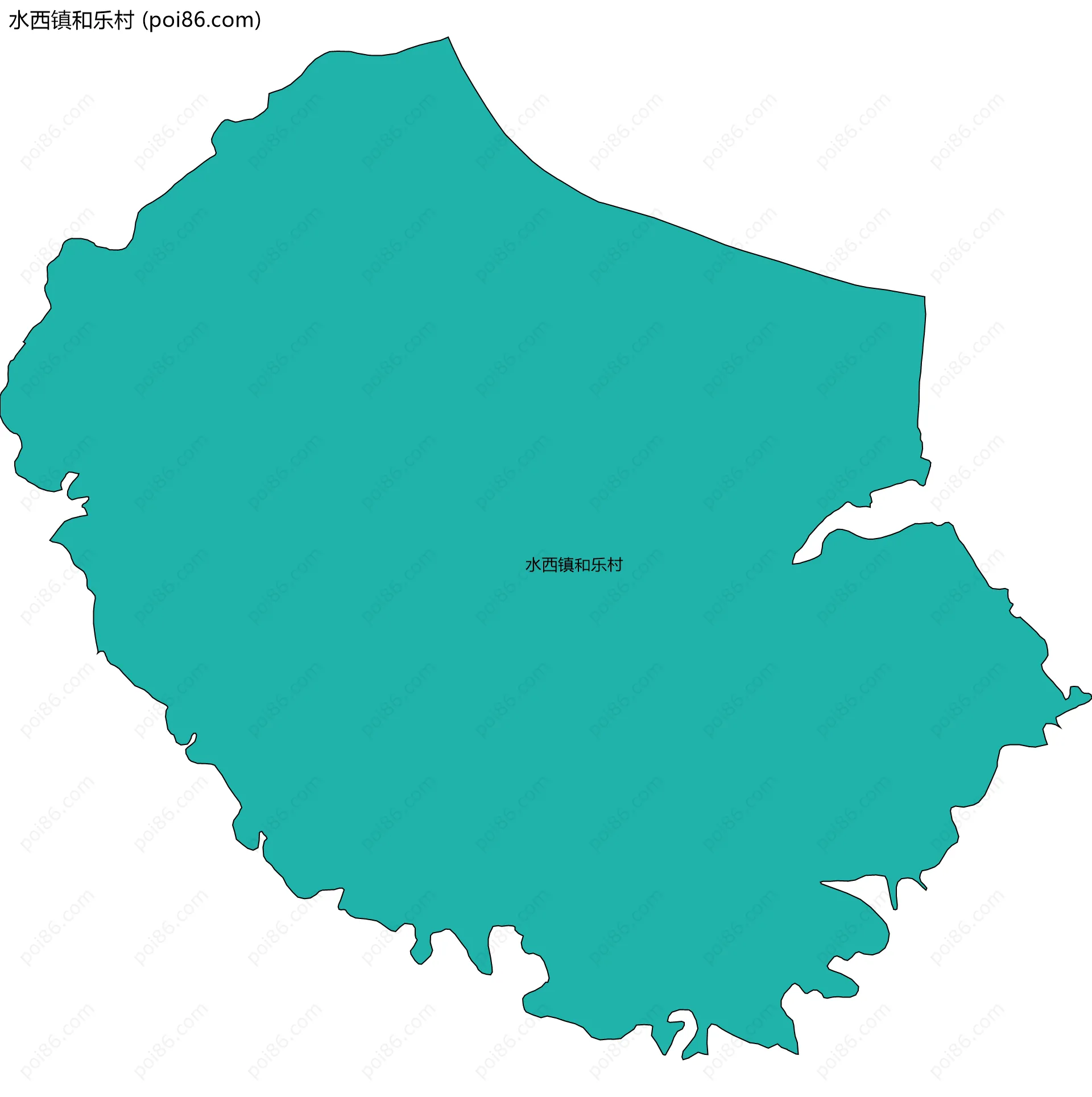 水西镇和乐村边界地图