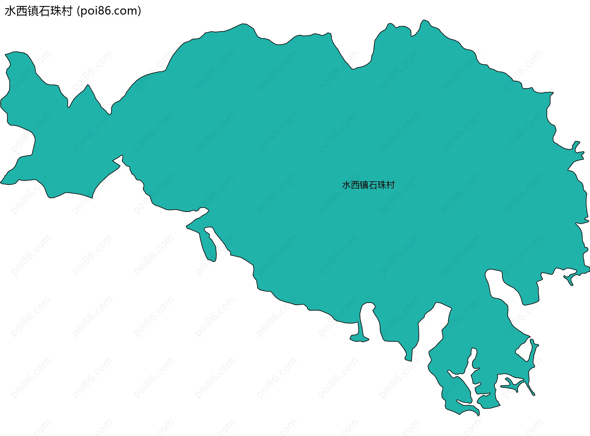 水西镇石珠村边界地图