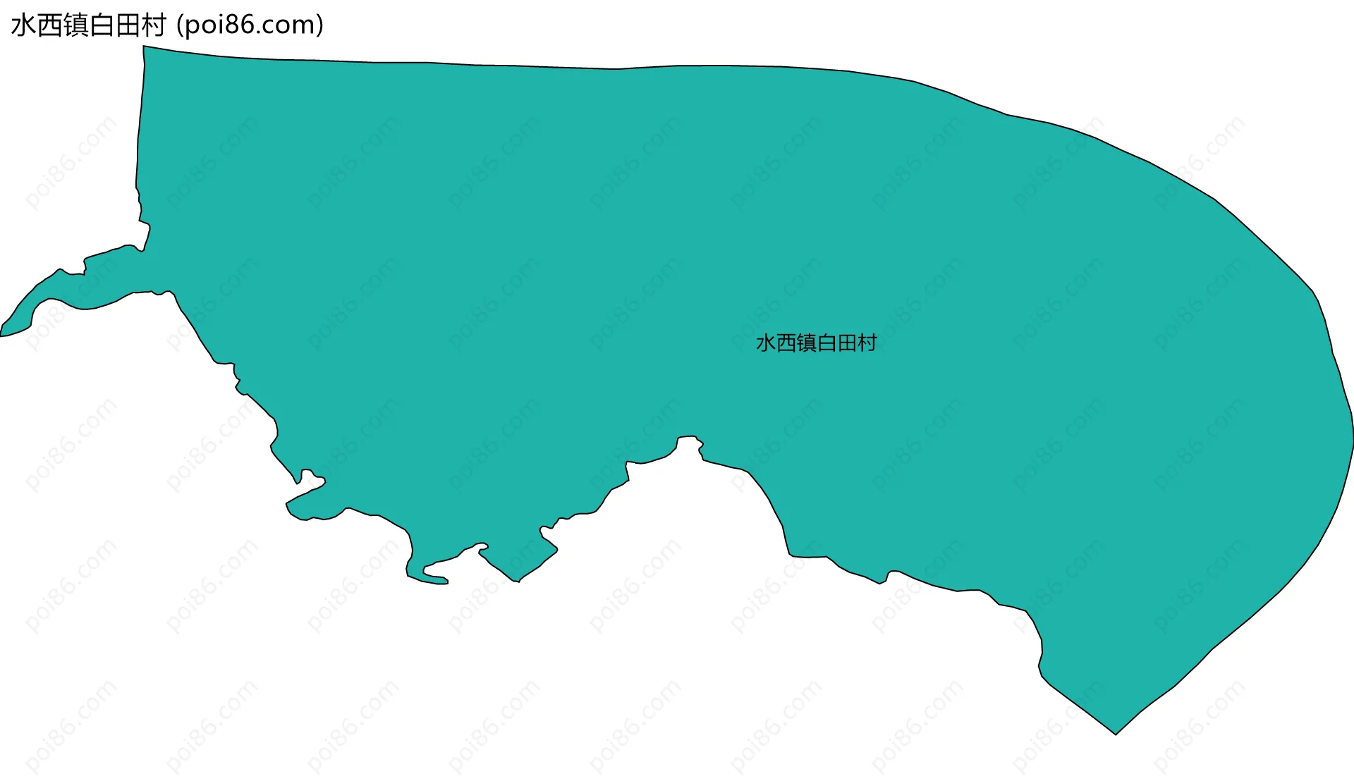 水西镇白田村边界地图