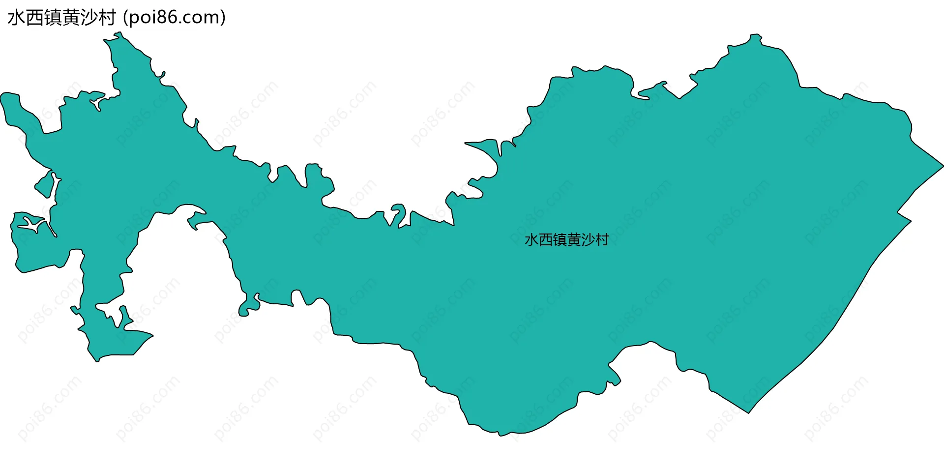 水西镇黄沙村边界地图
