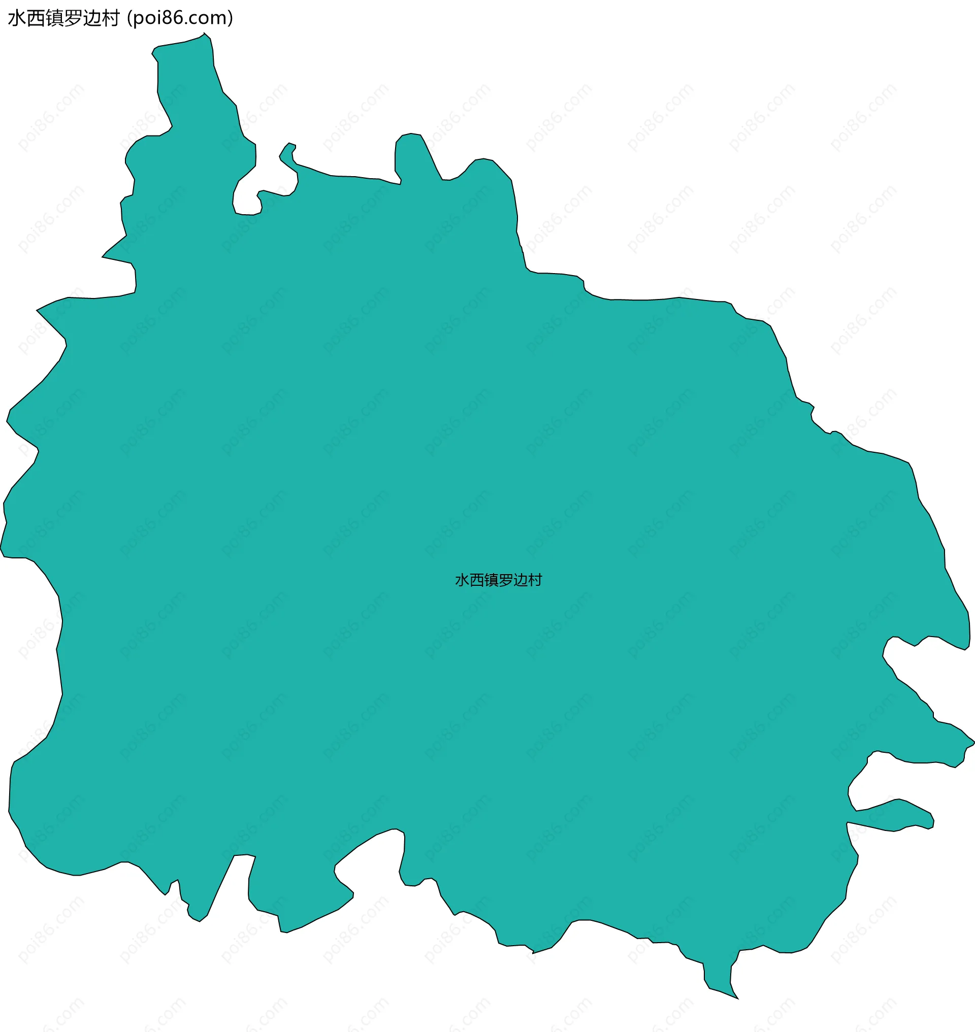 水西镇罗边村边界地图