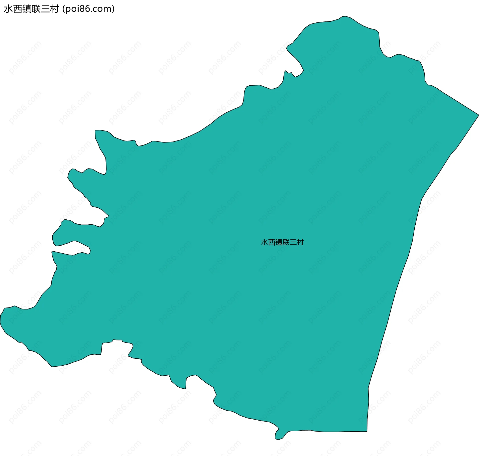 水西镇联三村边界地图
