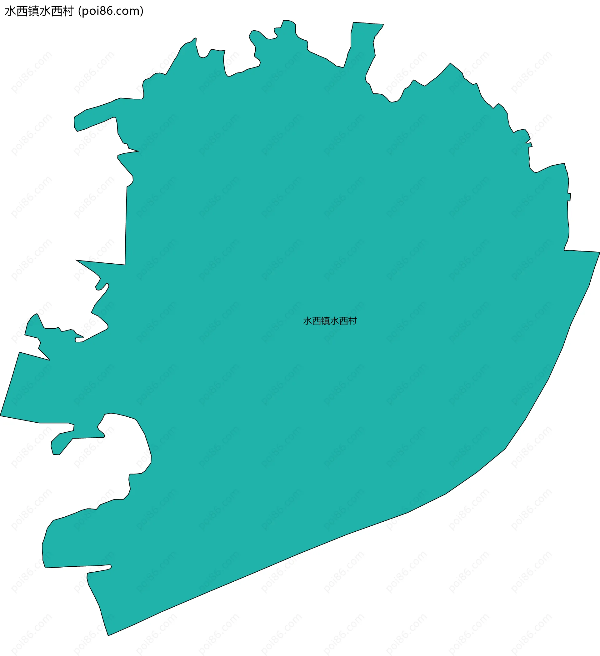 水西镇水西村边界地图