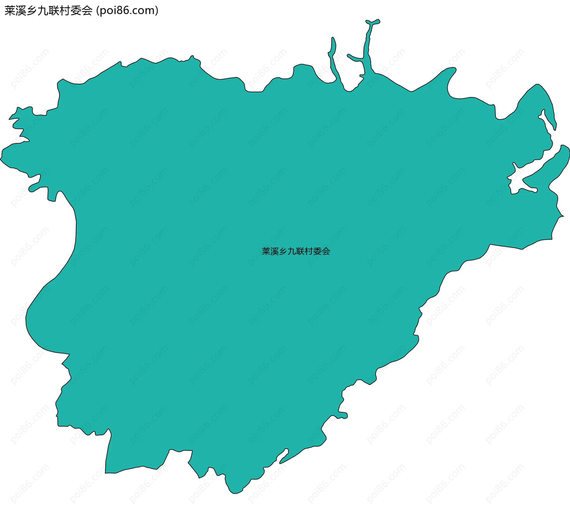 莱溪乡九联村委会边界地图