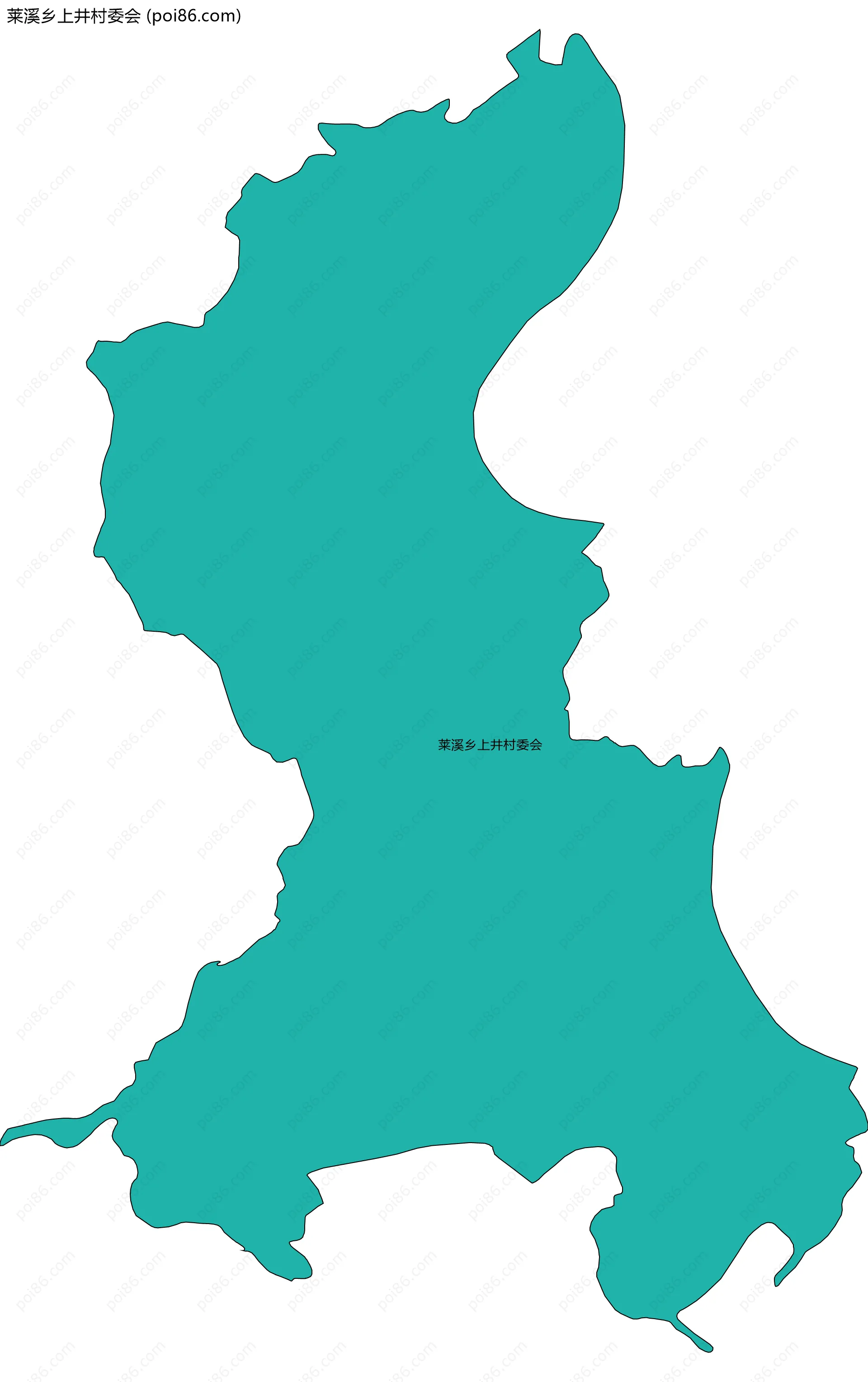 莱溪乡上井村委会边界地图