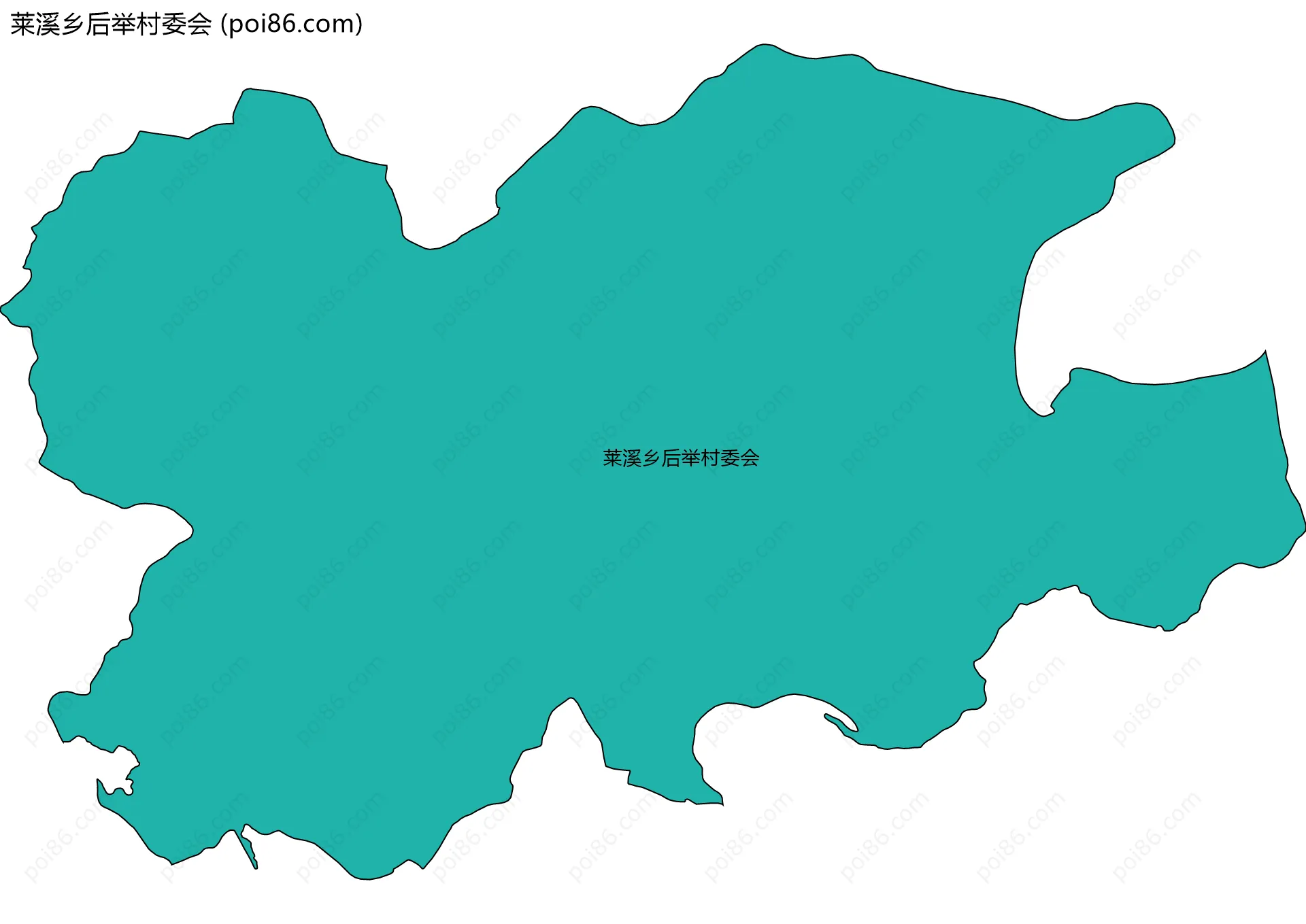 莱溪乡后举村委会边界地图