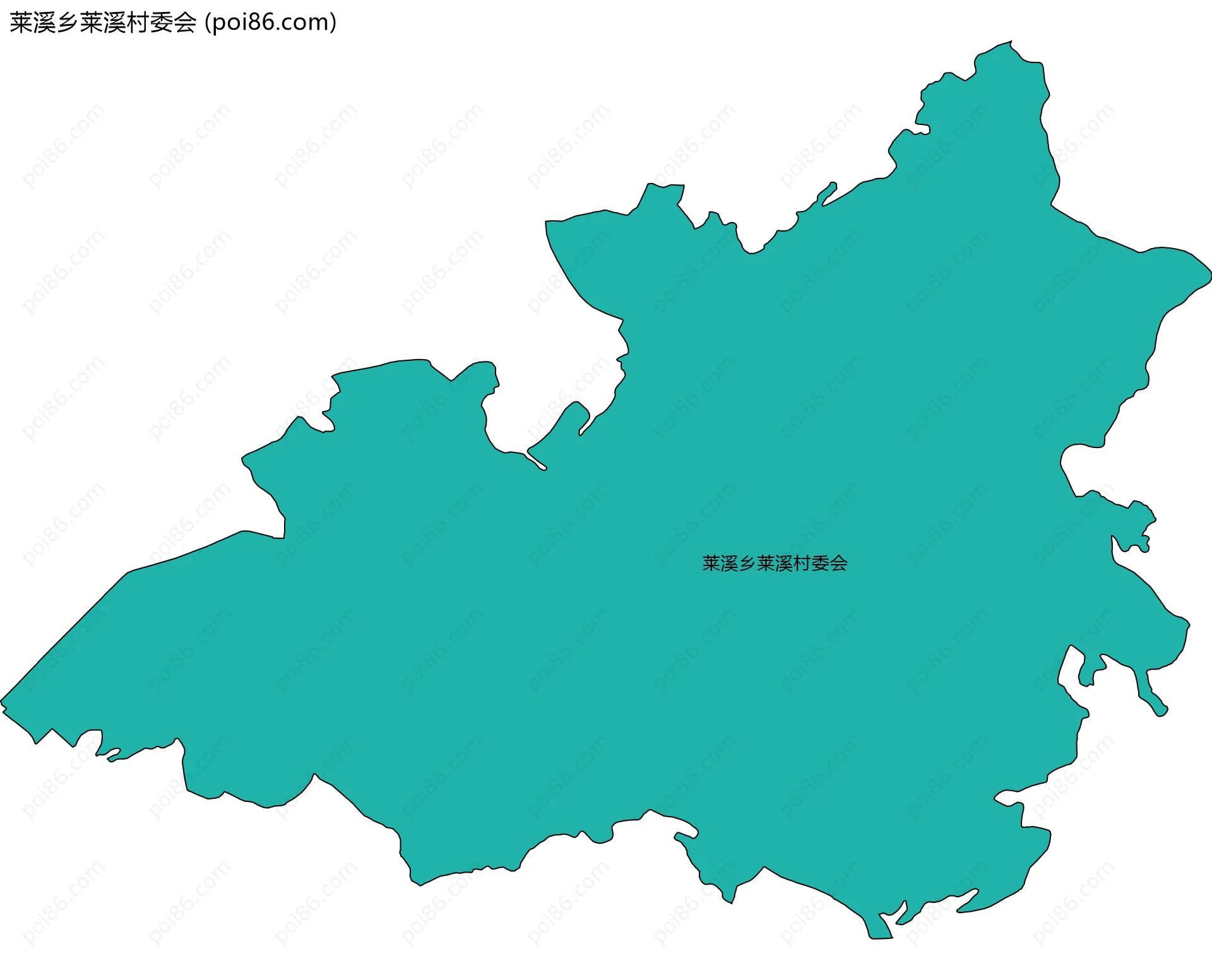 莱溪乡莱溪村委会边界地图