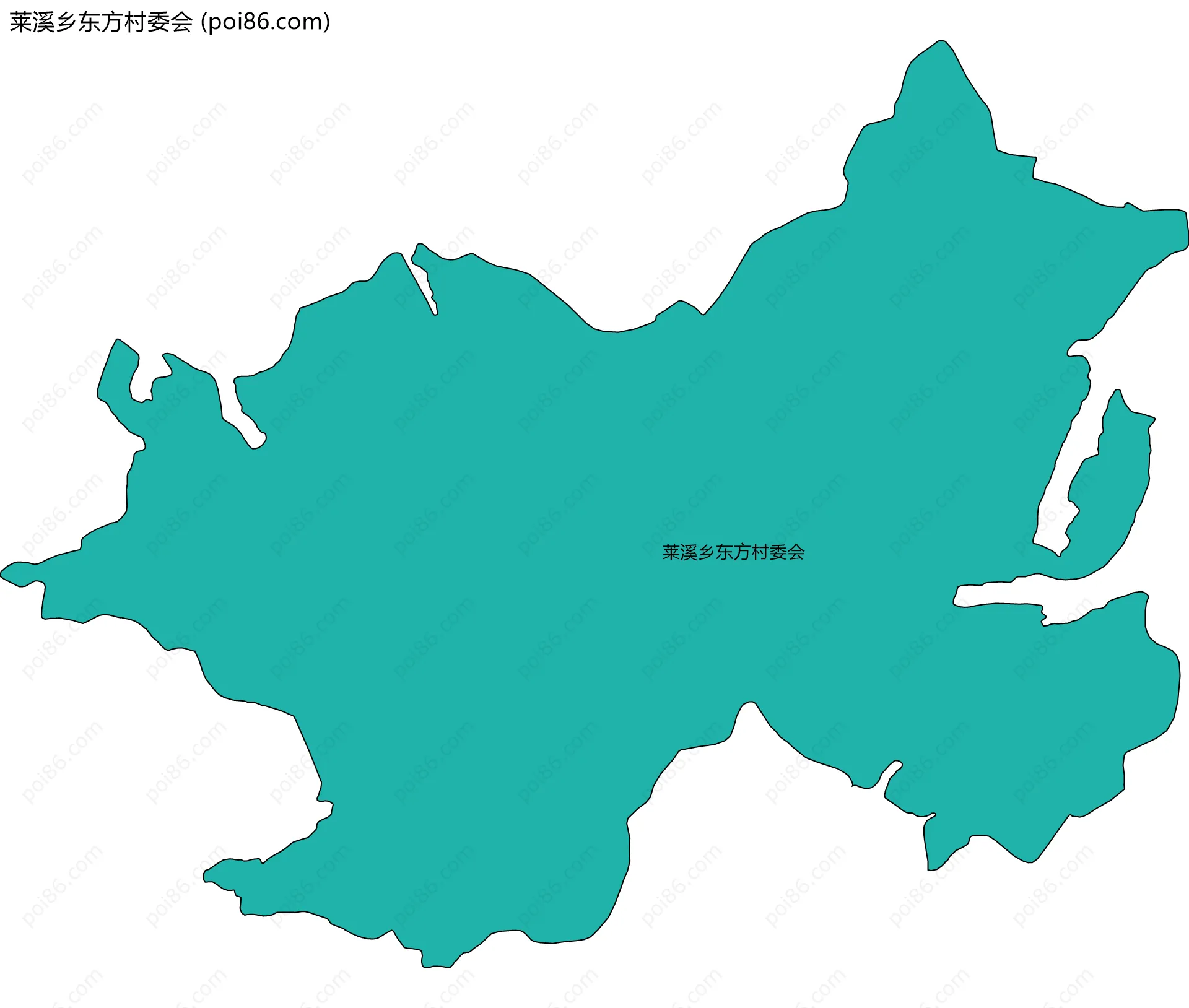 莱溪乡东方村委会边界地图
