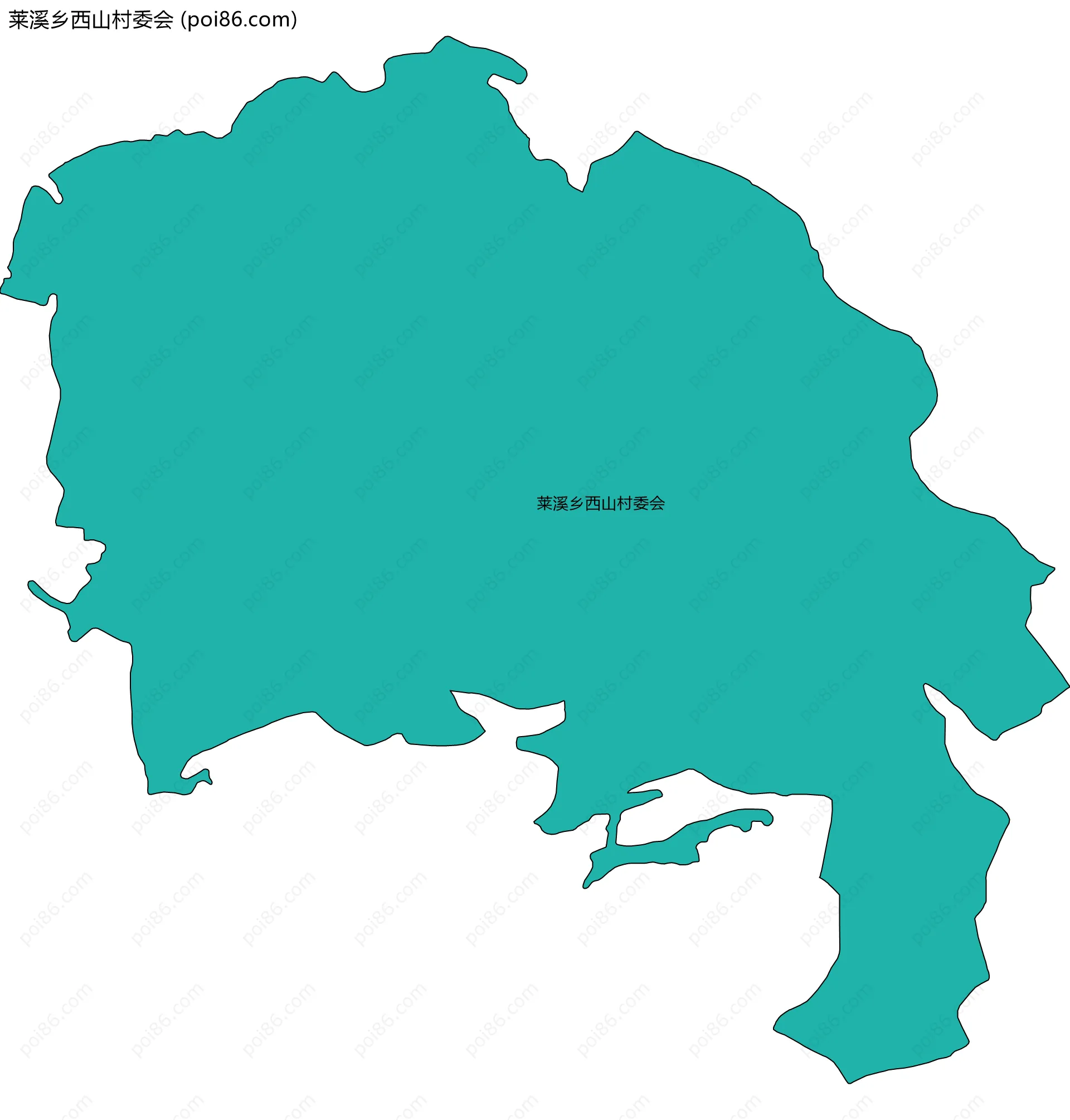 莱溪乡西山村委会边界地图