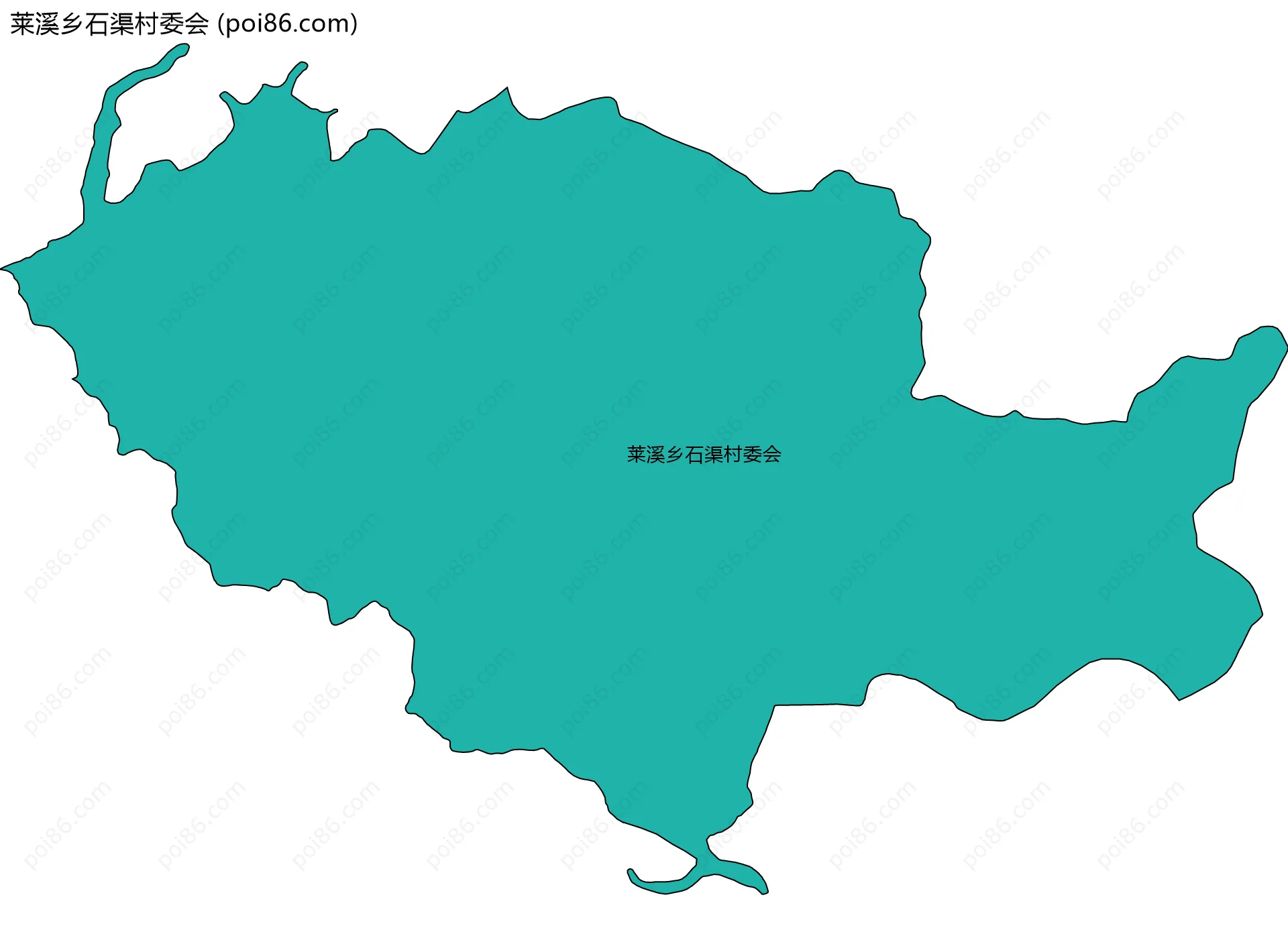 莱溪乡石渠村委会边界地图