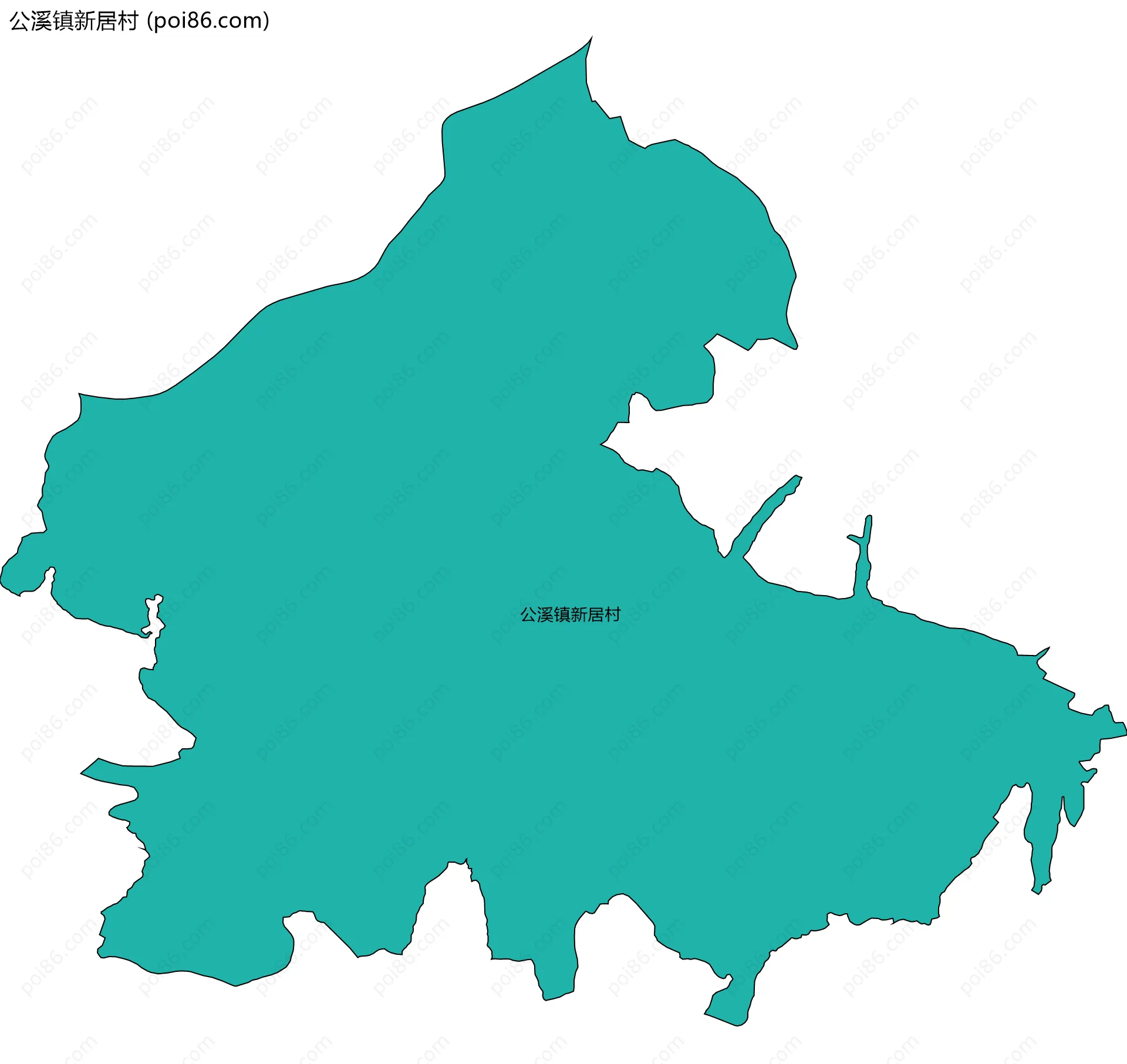 公溪镇新居村边界地图