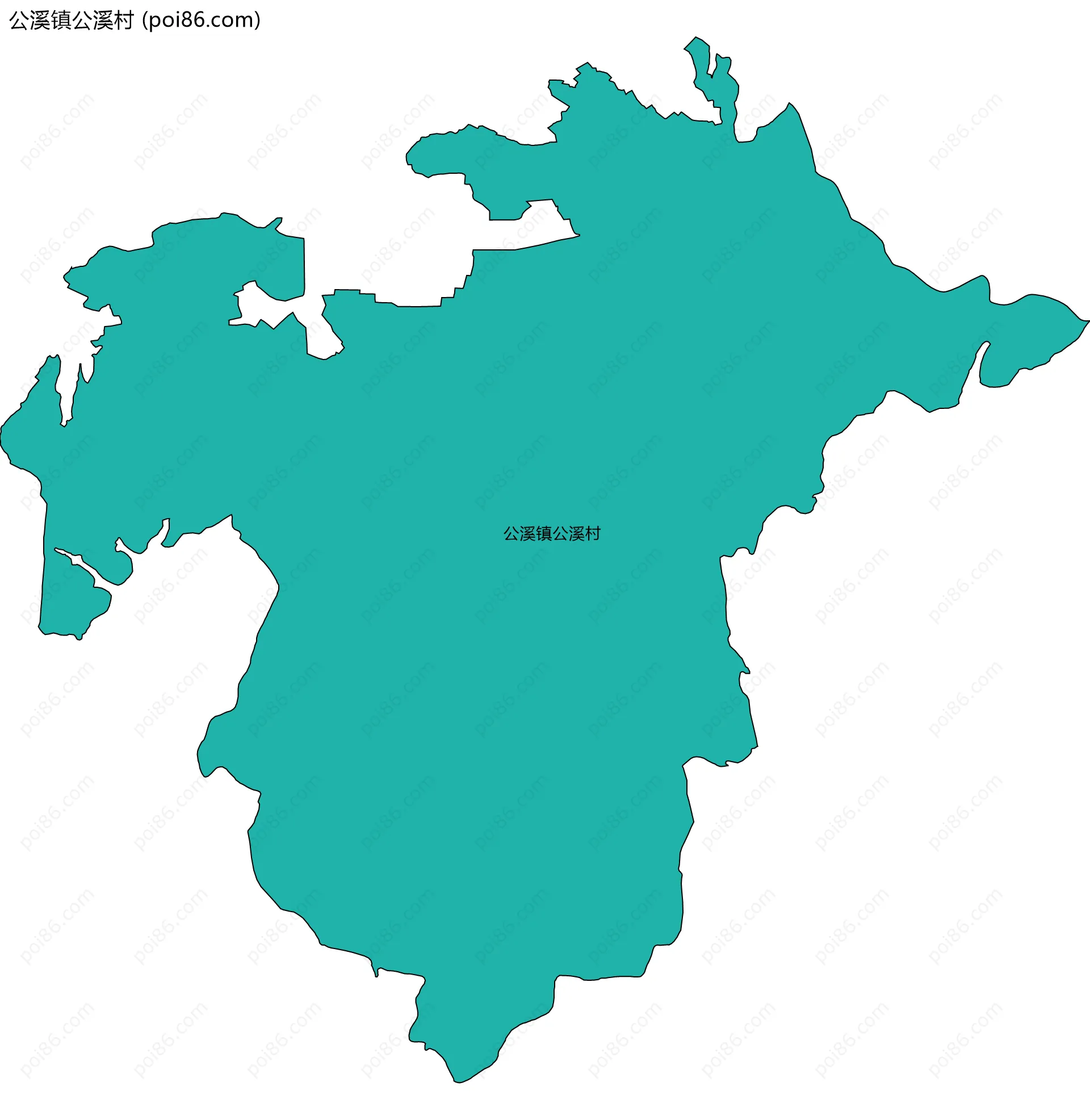 公溪镇公溪村边界地图