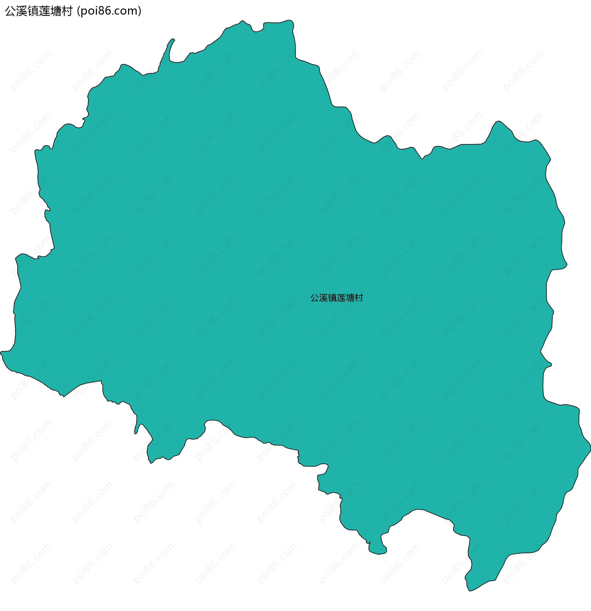 公溪镇莲塘村边界地图