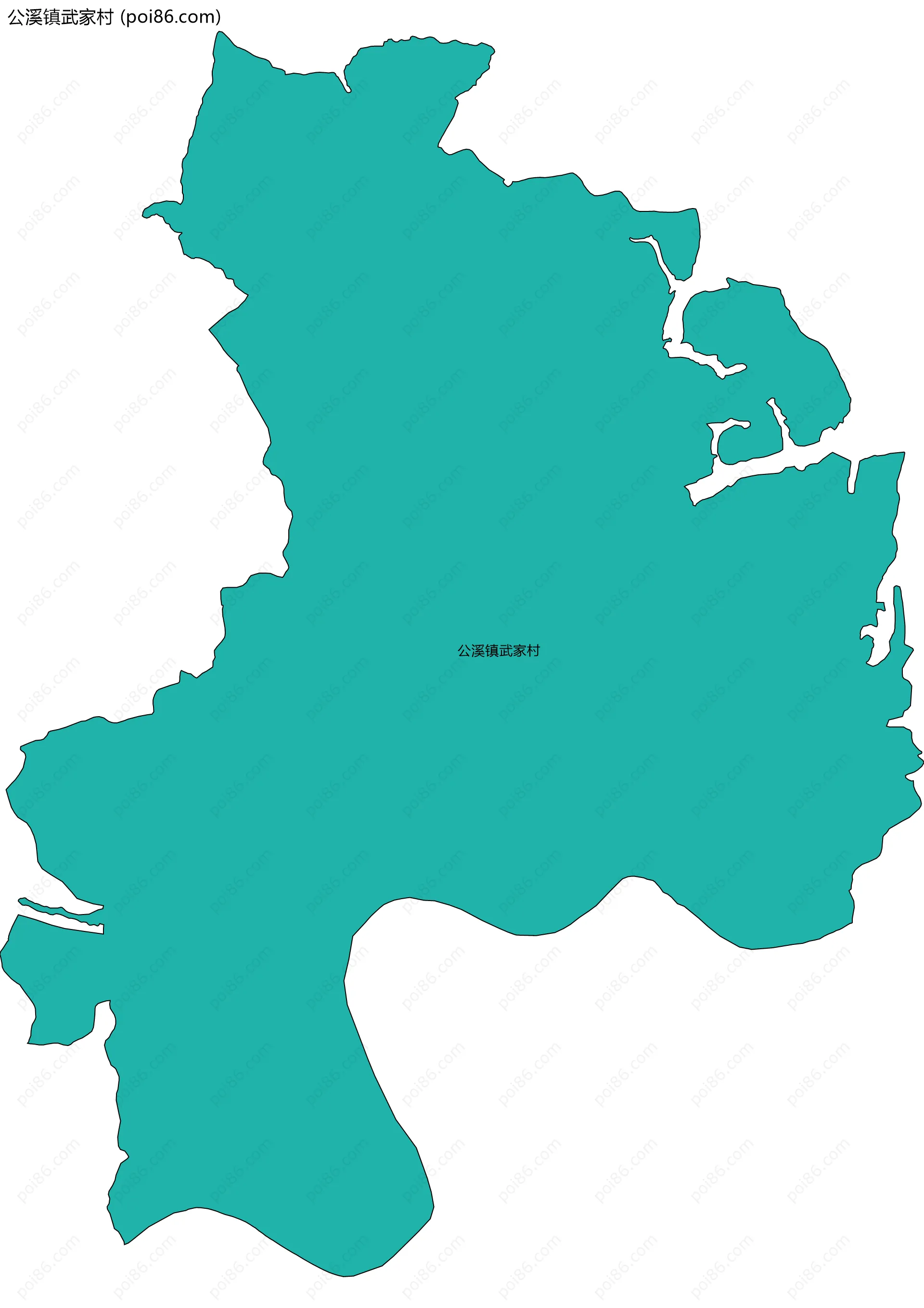 公溪镇武家村边界地图