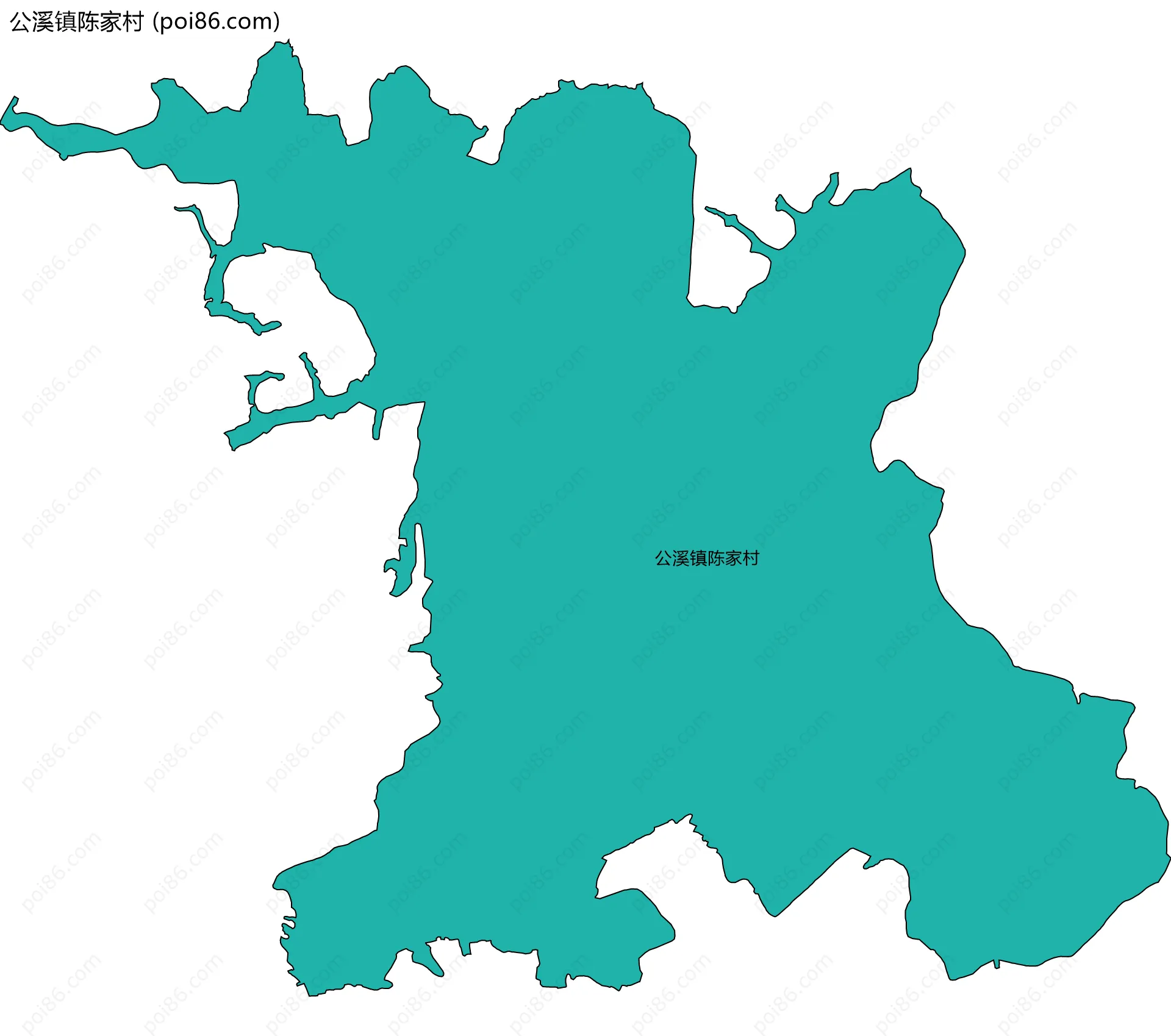 公溪镇陈家村边界地图