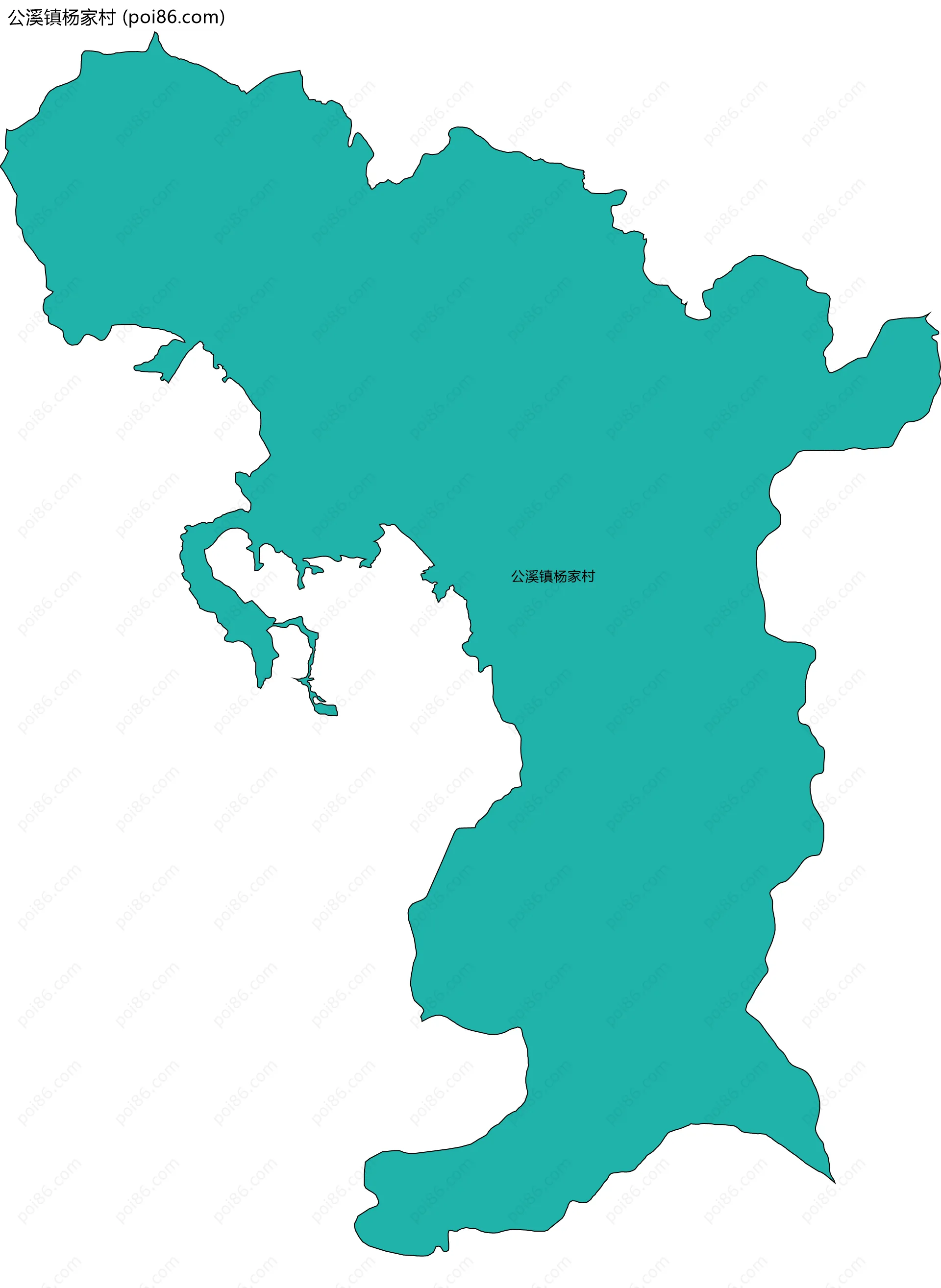 公溪镇杨家村边界地图