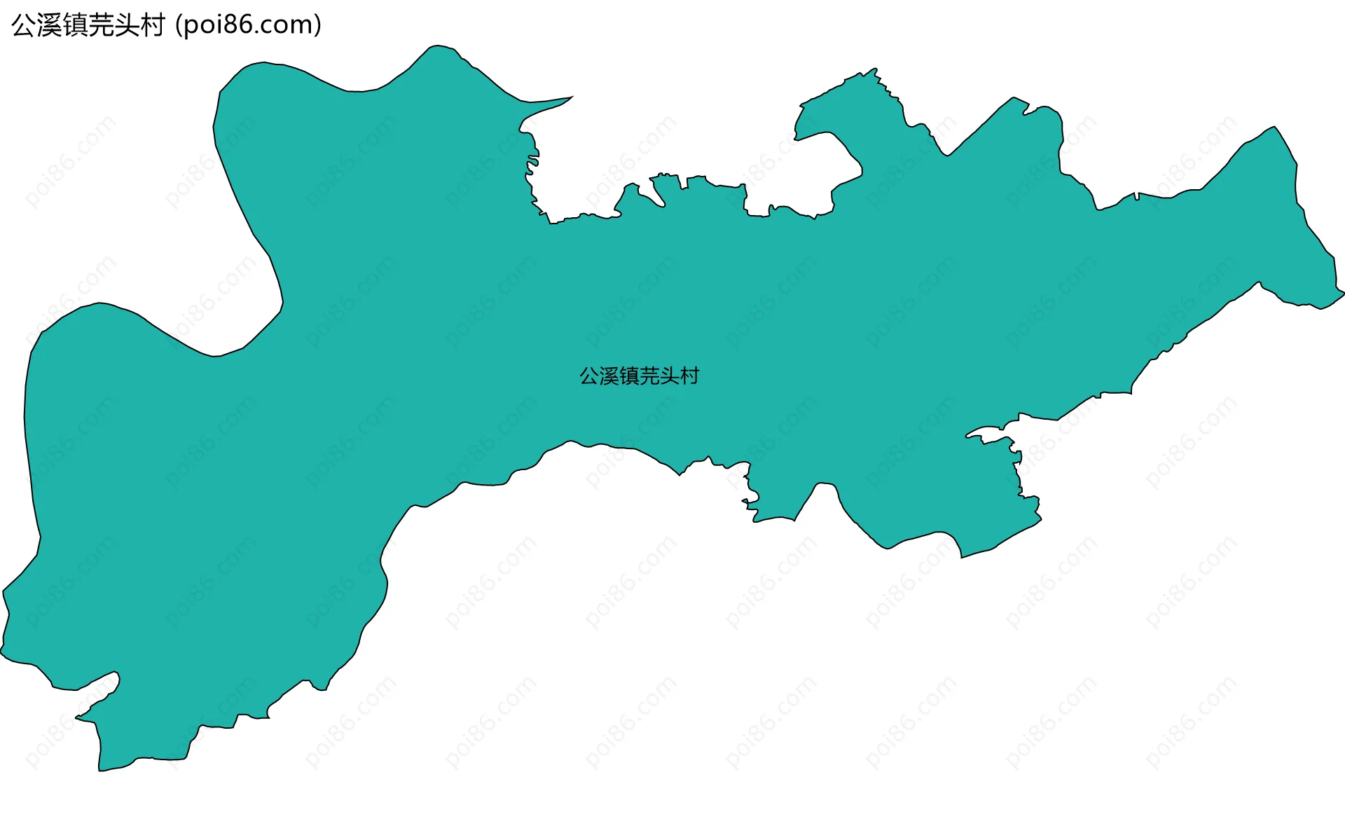 公溪镇芫头村边界地图