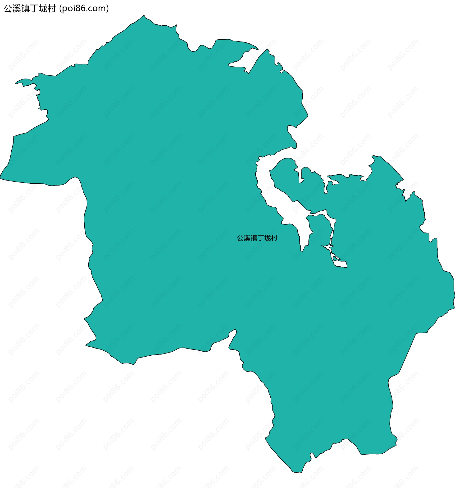 公溪镇丁垅村边界地图