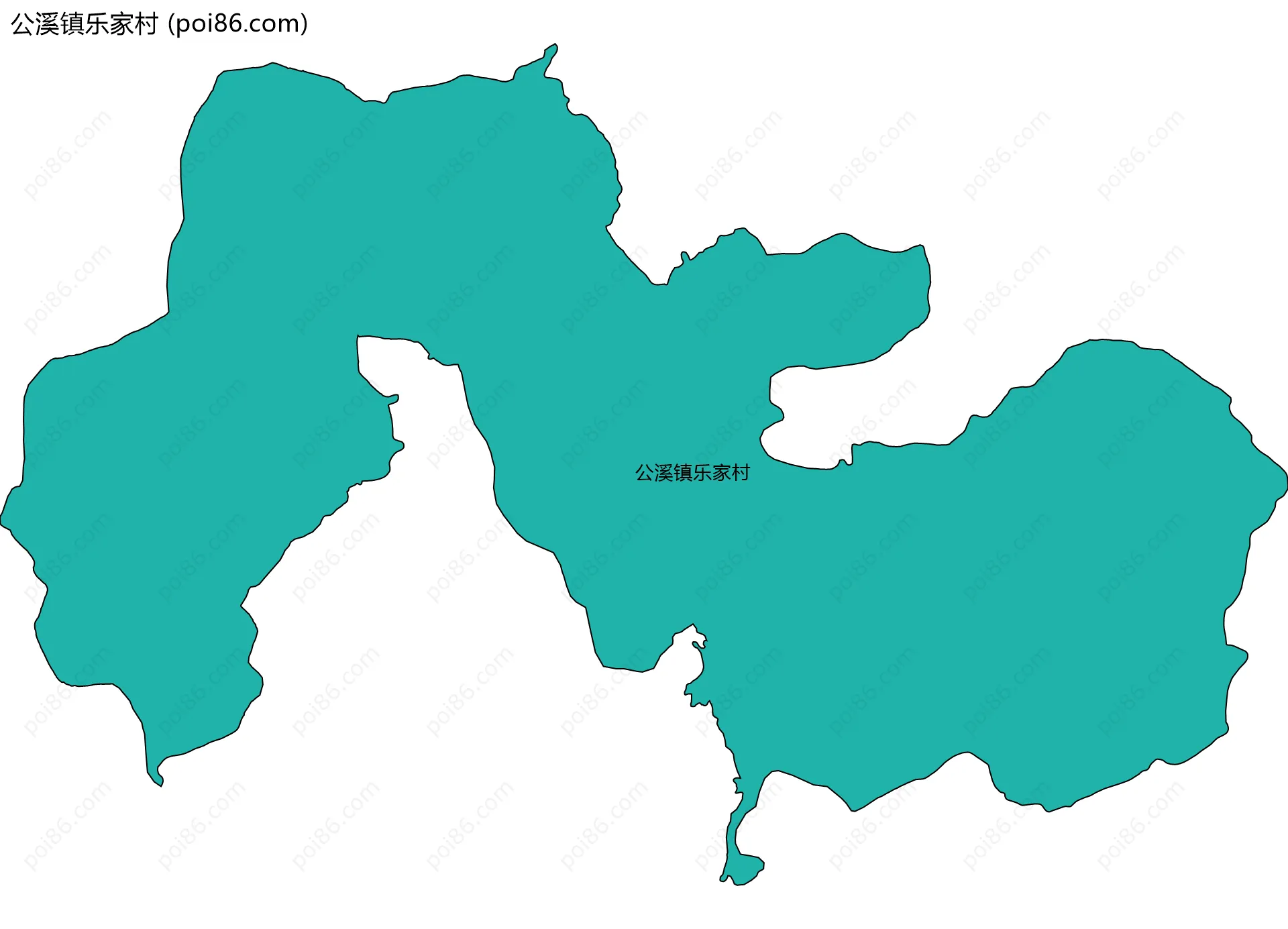 公溪镇乐家村边界地图