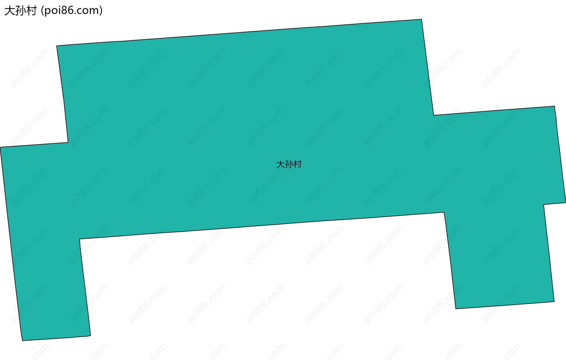 大孙村边界地图