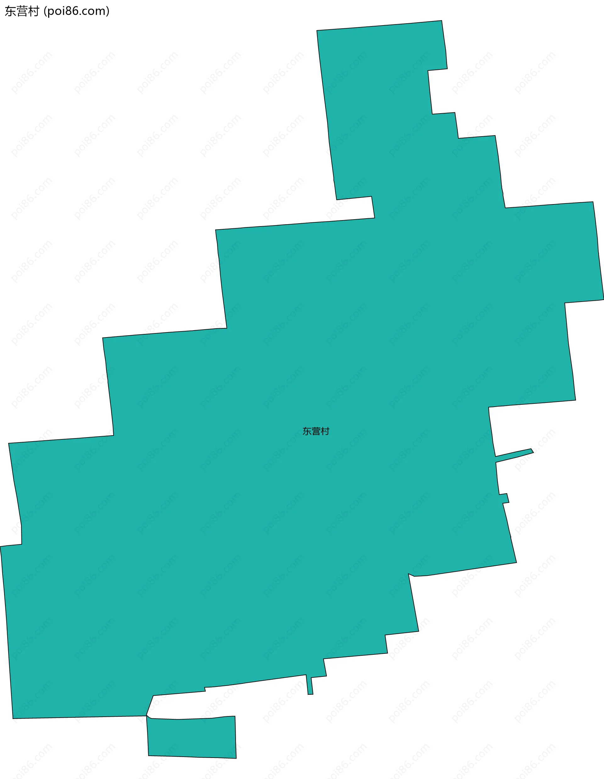 东营村边界地图