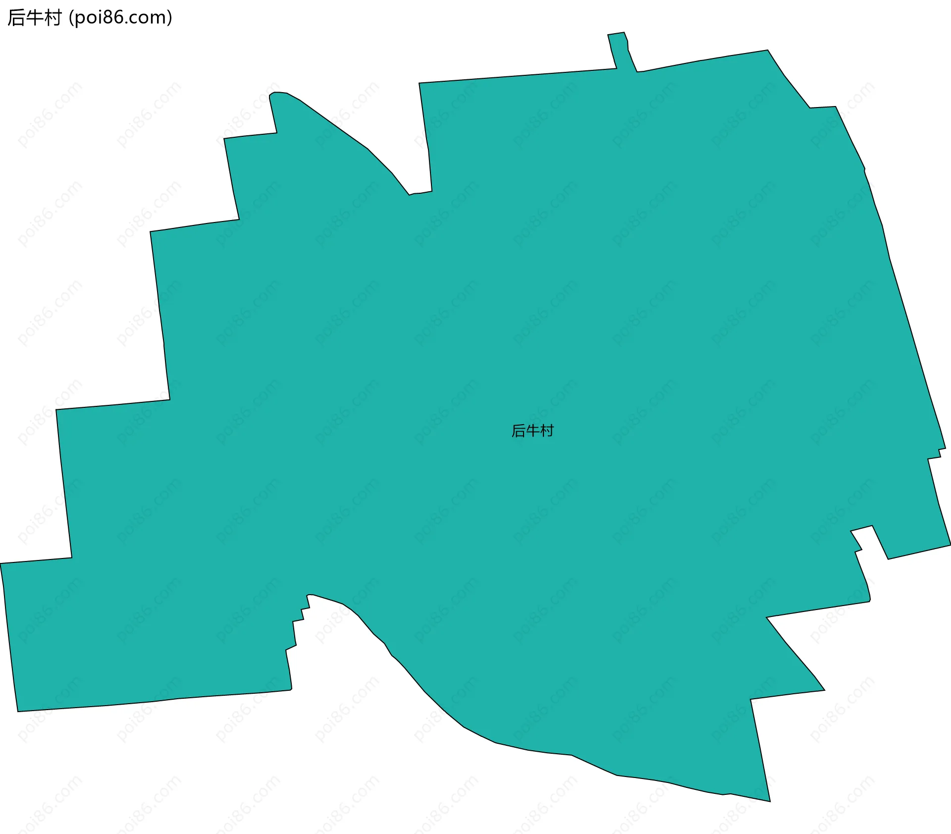 后牛村边界地图