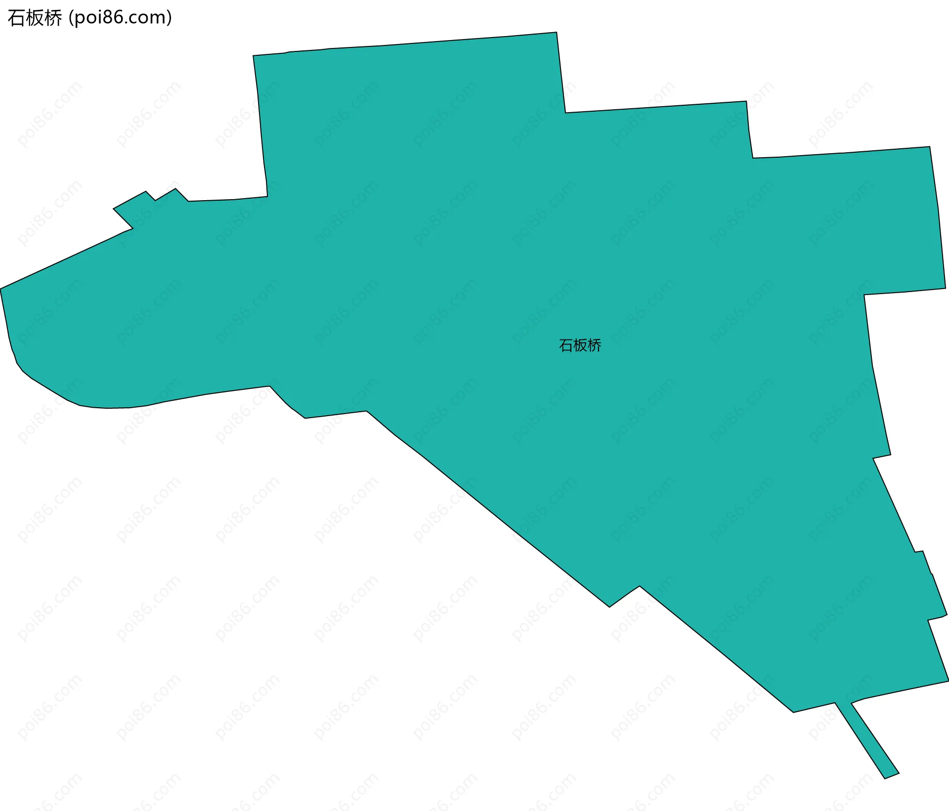 石板桥边界地图
