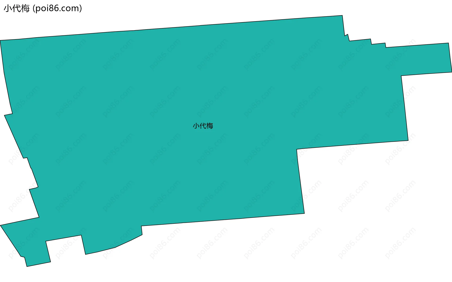 小代梅边界地图