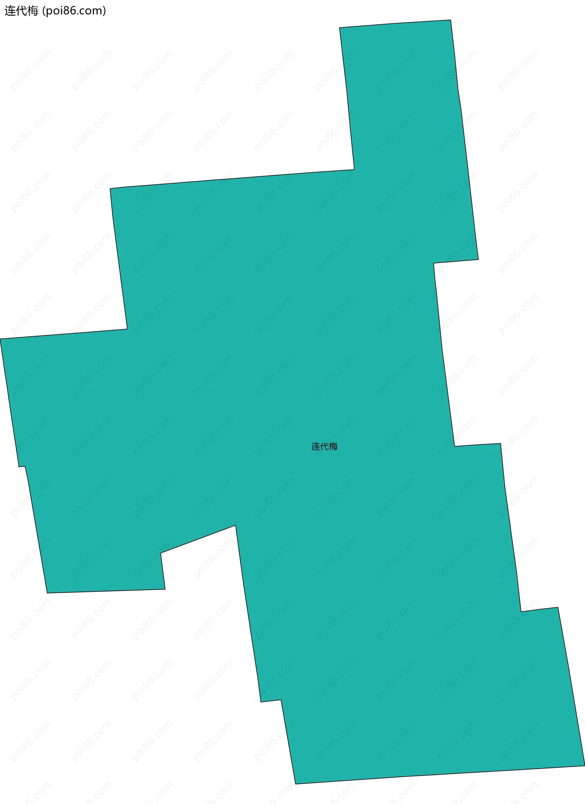 连代梅边界地图