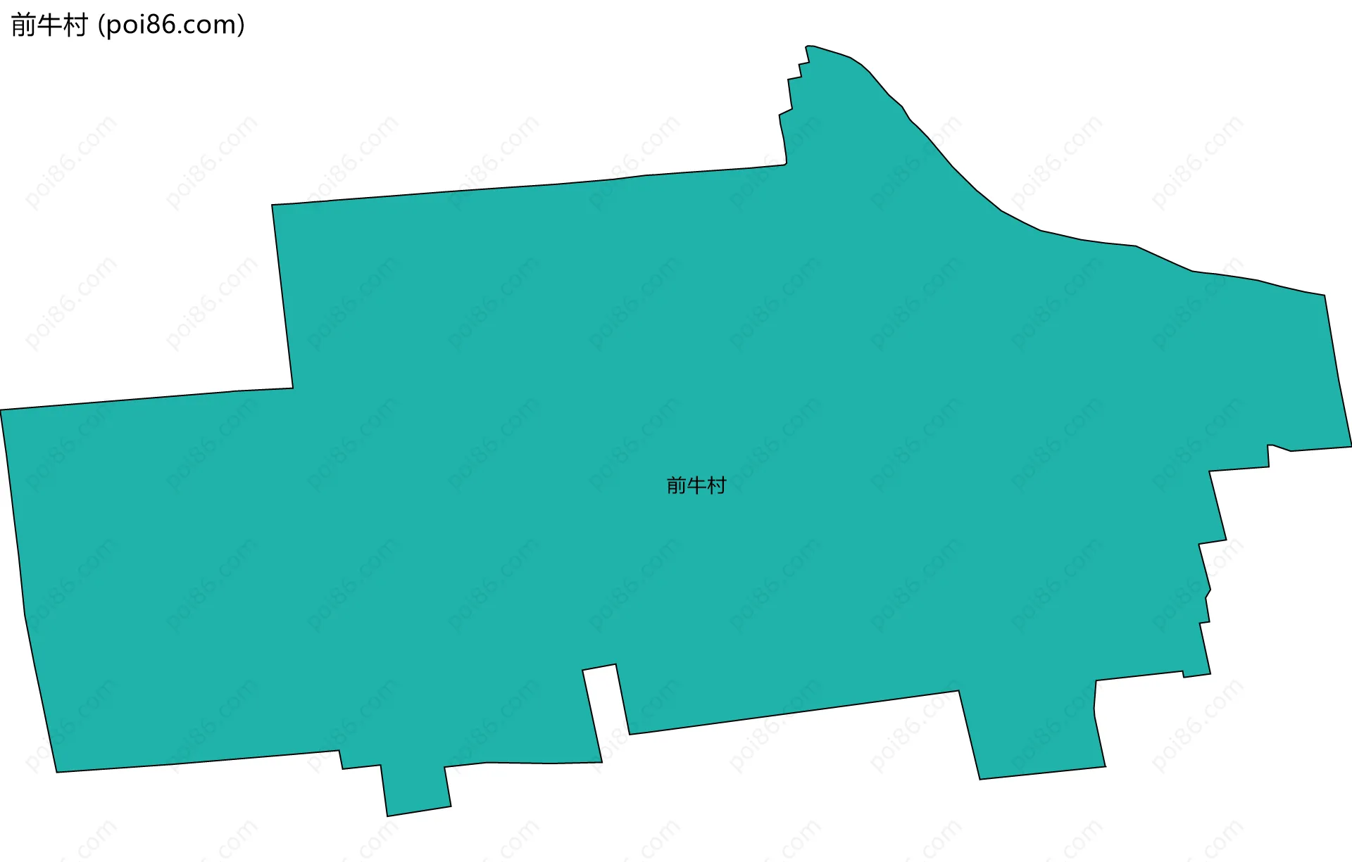 前牛村边界地图
