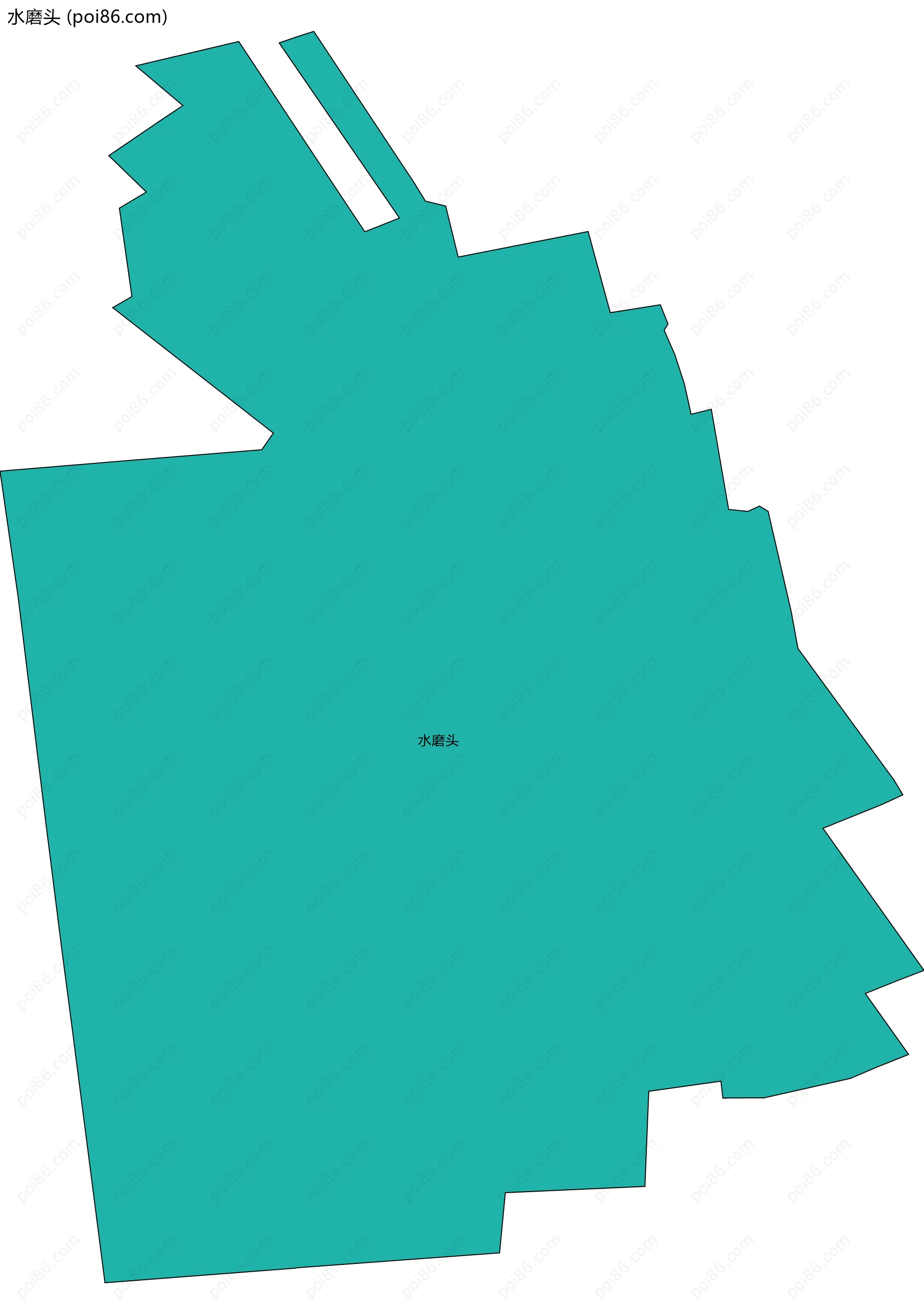 水磨头边界地图