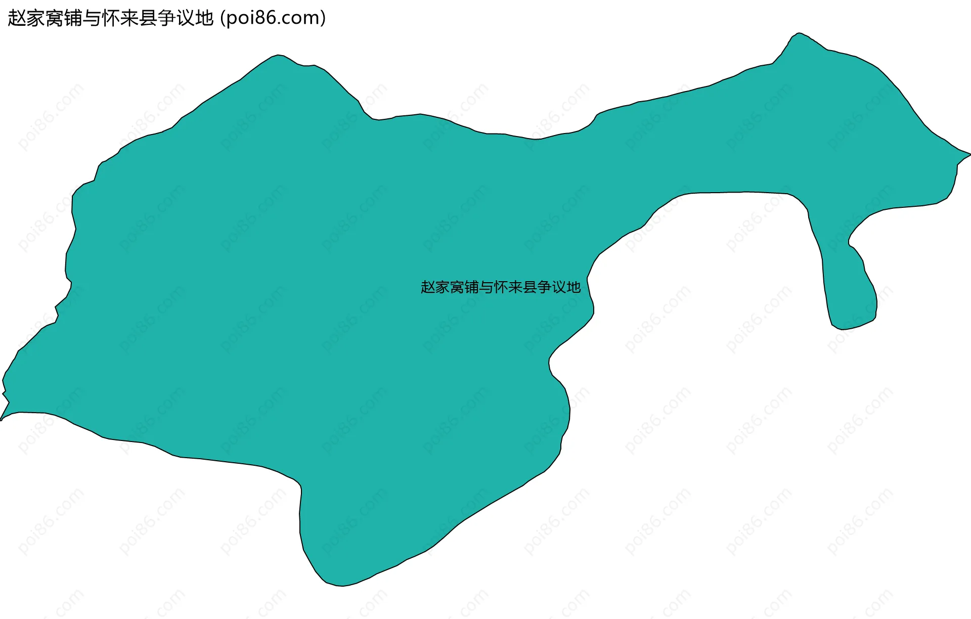 赵家窝铺与怀来县争议地边界地图