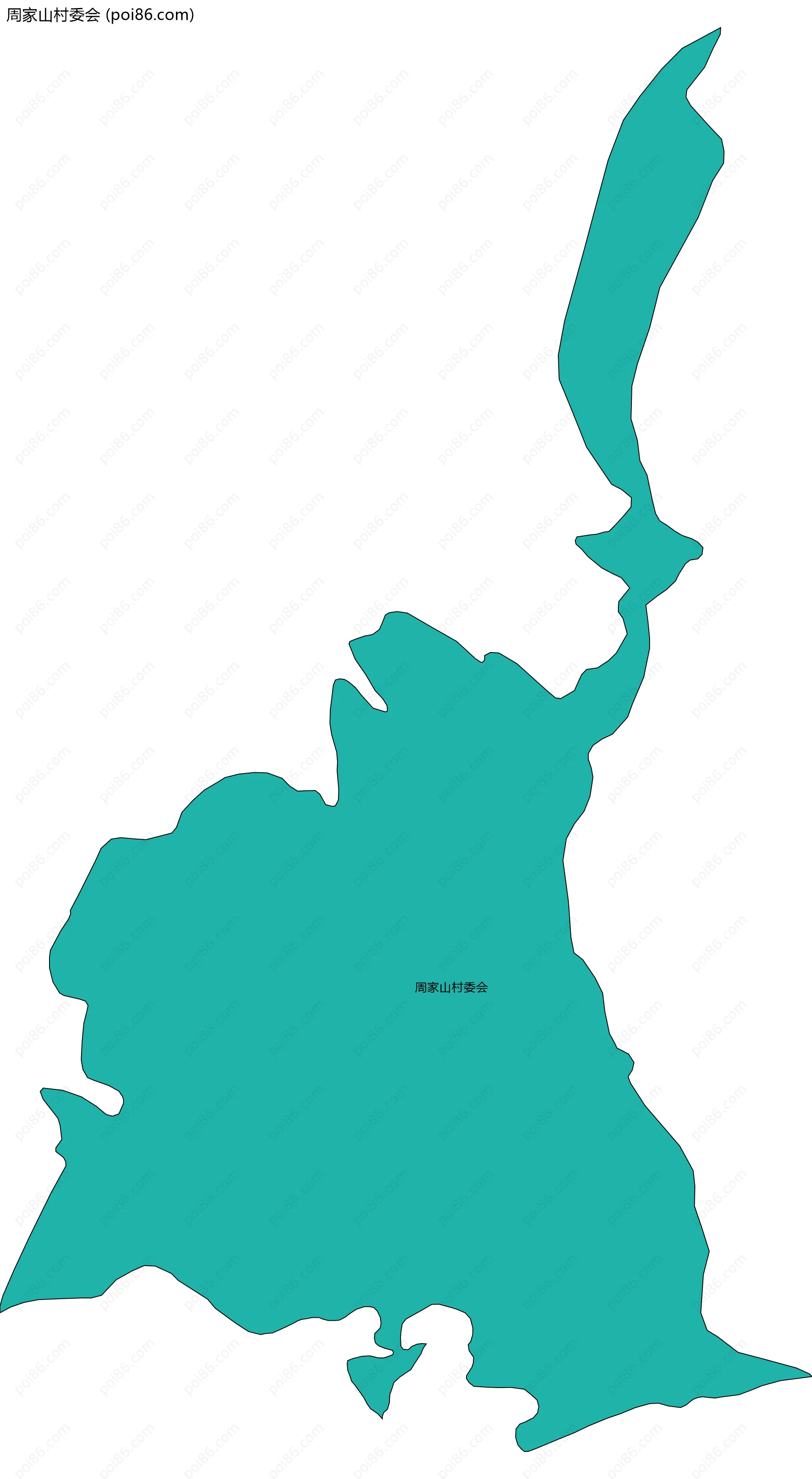 周家山村委会边界地图