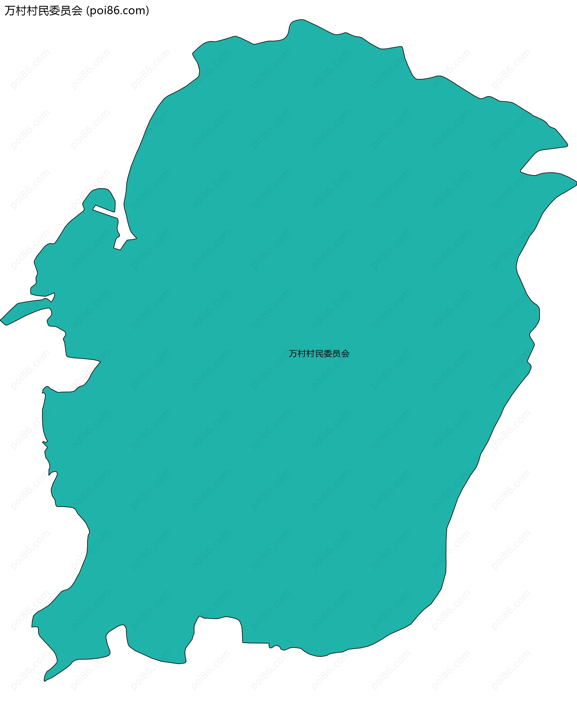 万村村民委员会边界地图