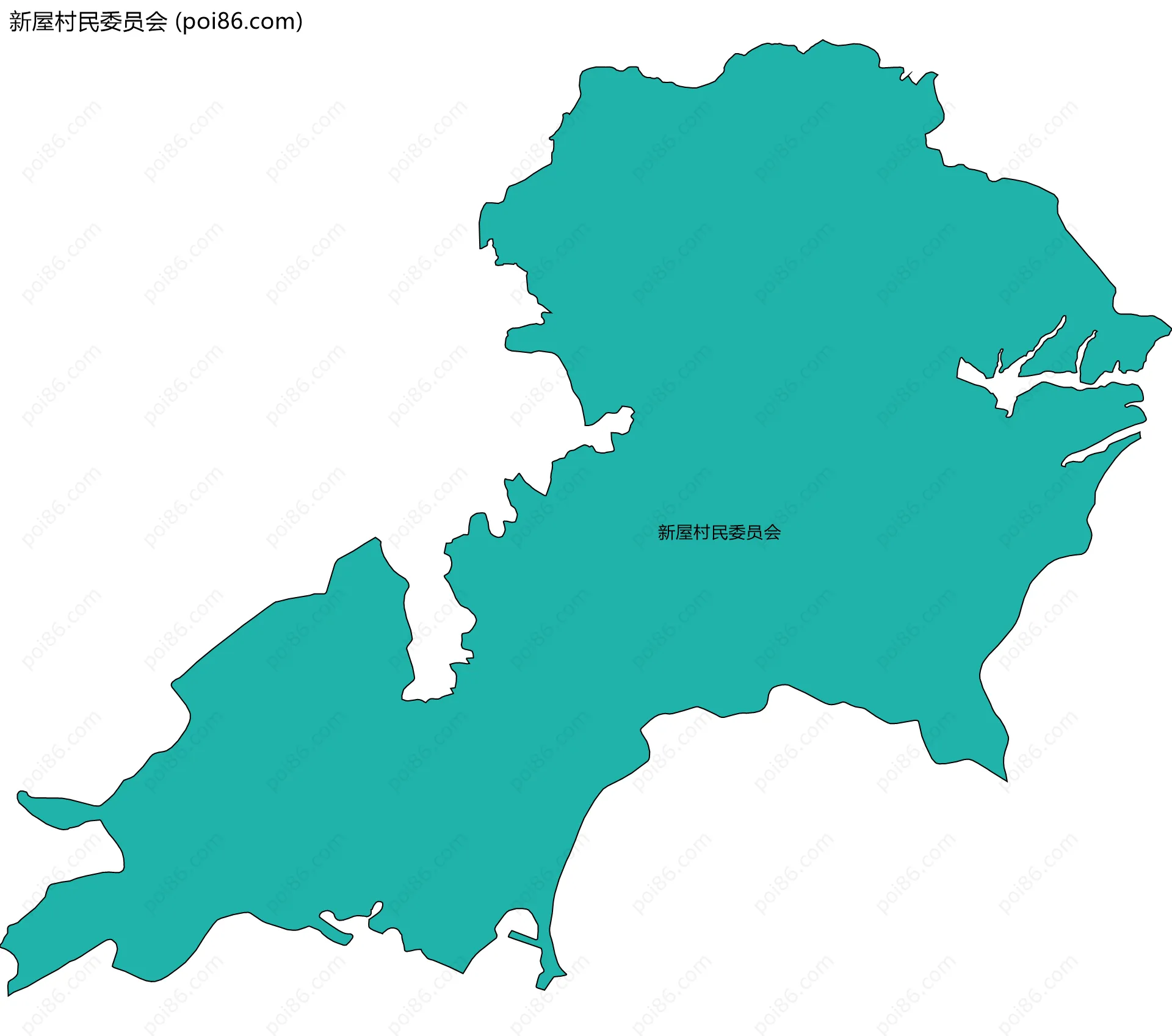 新屋村民委员会边界地图