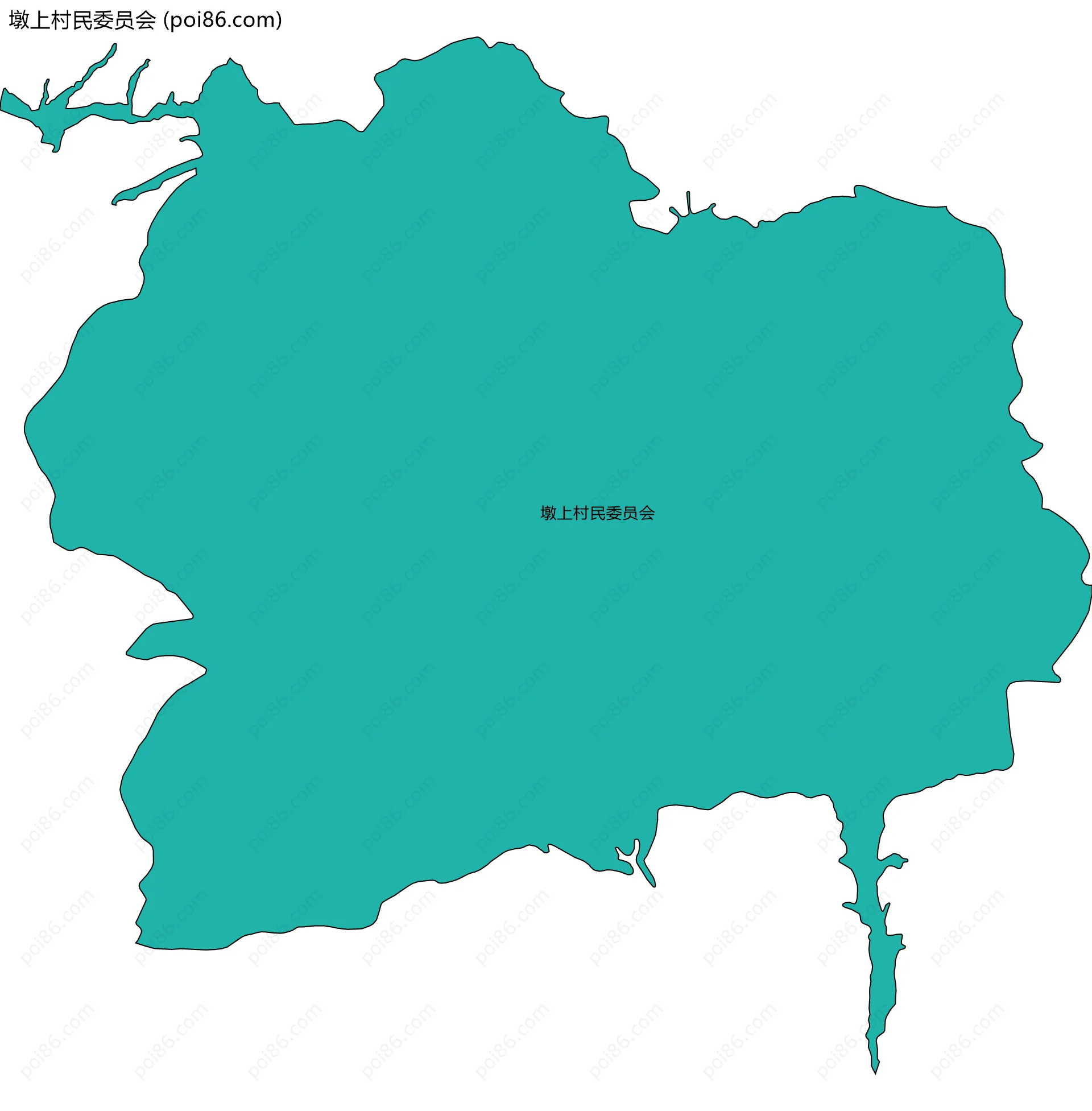 墩上村民委员会边界地图