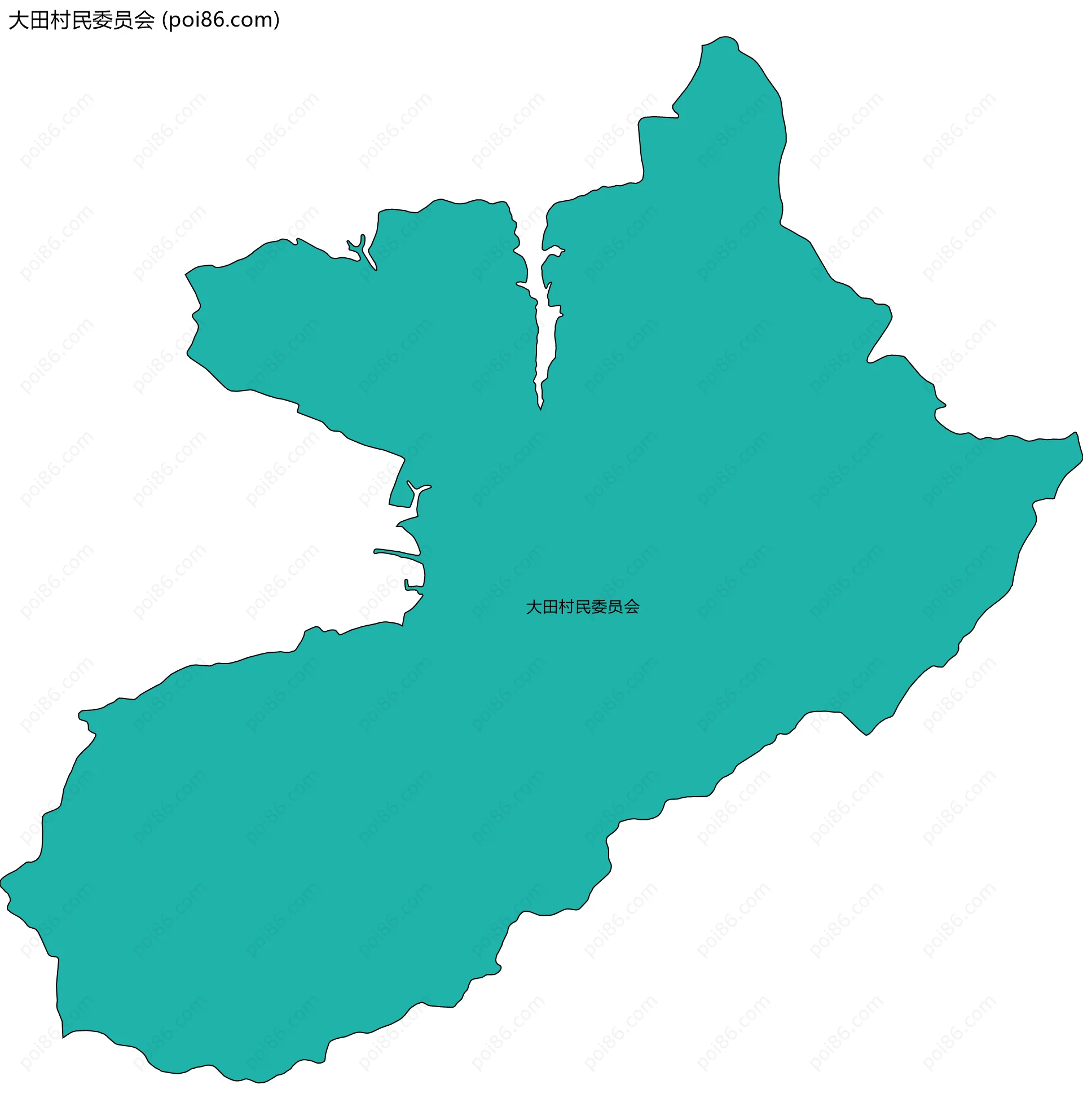 大田村民委员会边界地图