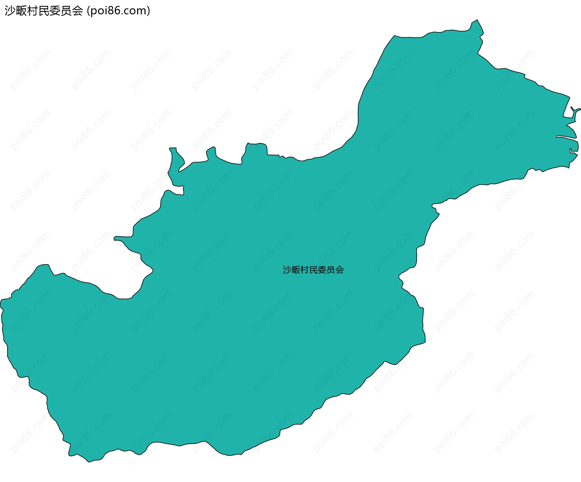 沙畈村民委员会边界地图