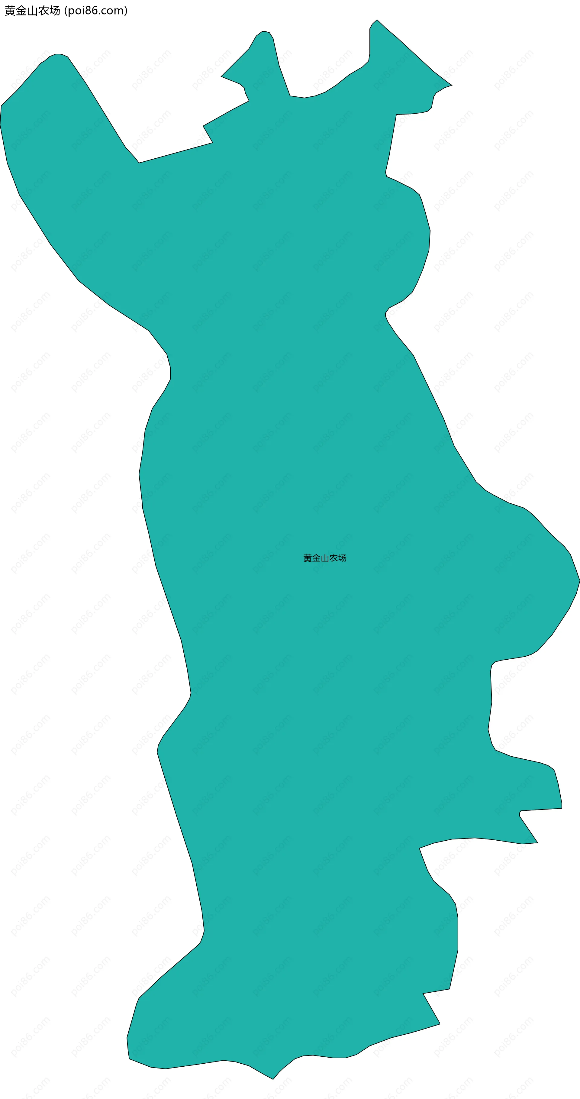 黄金山农场边界地图