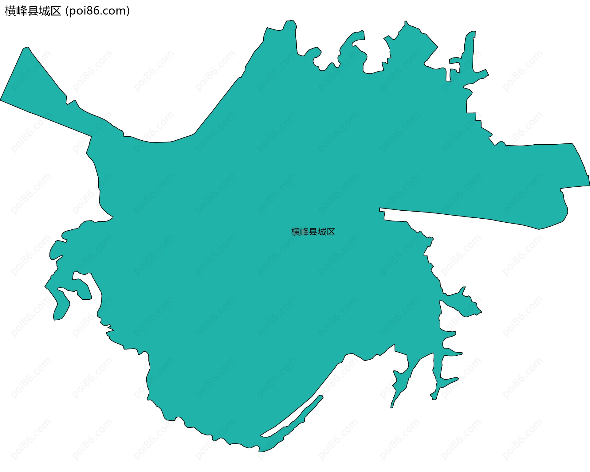 横峰县城区边界地图