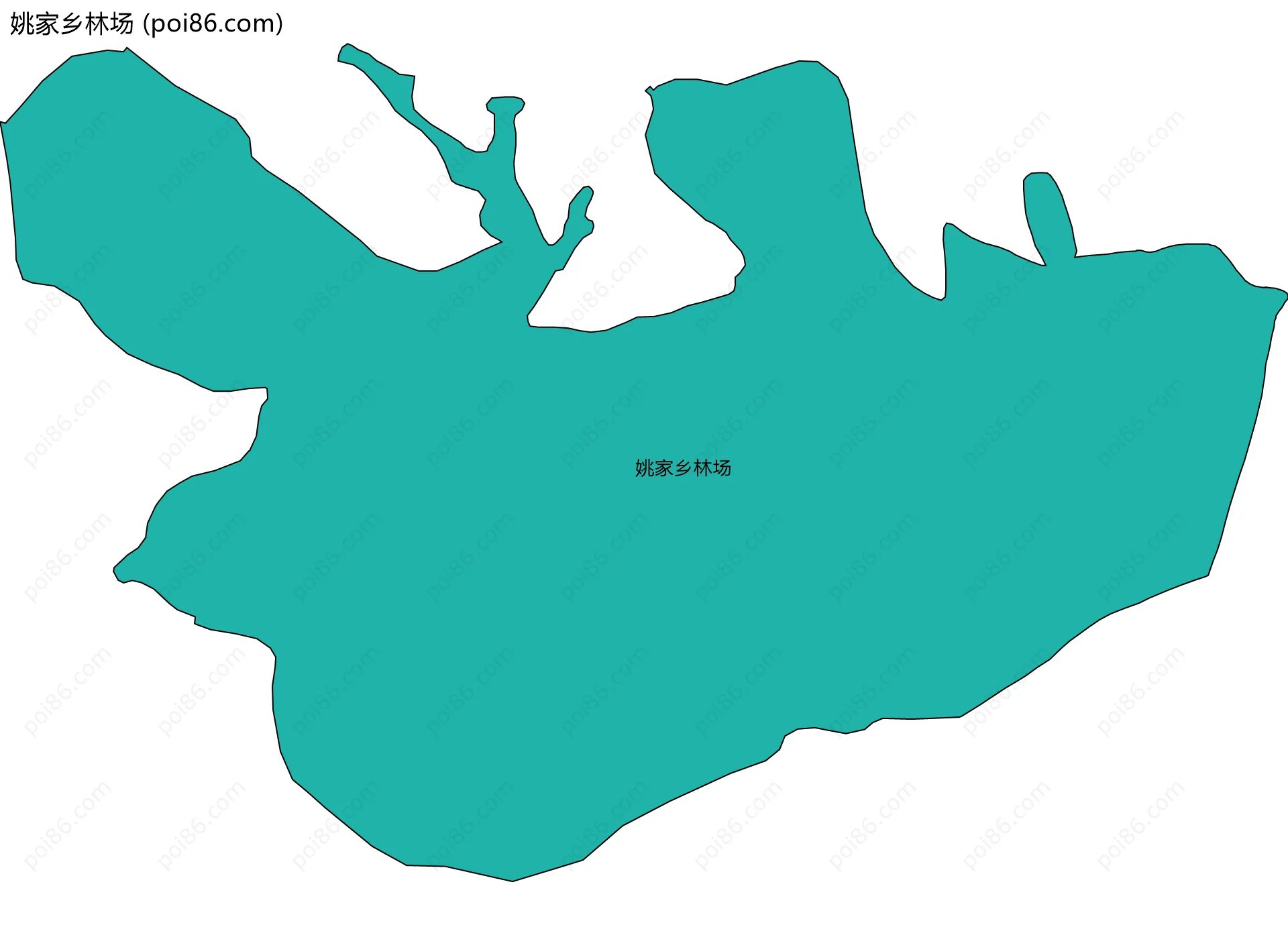 姚家乡林场边界地图