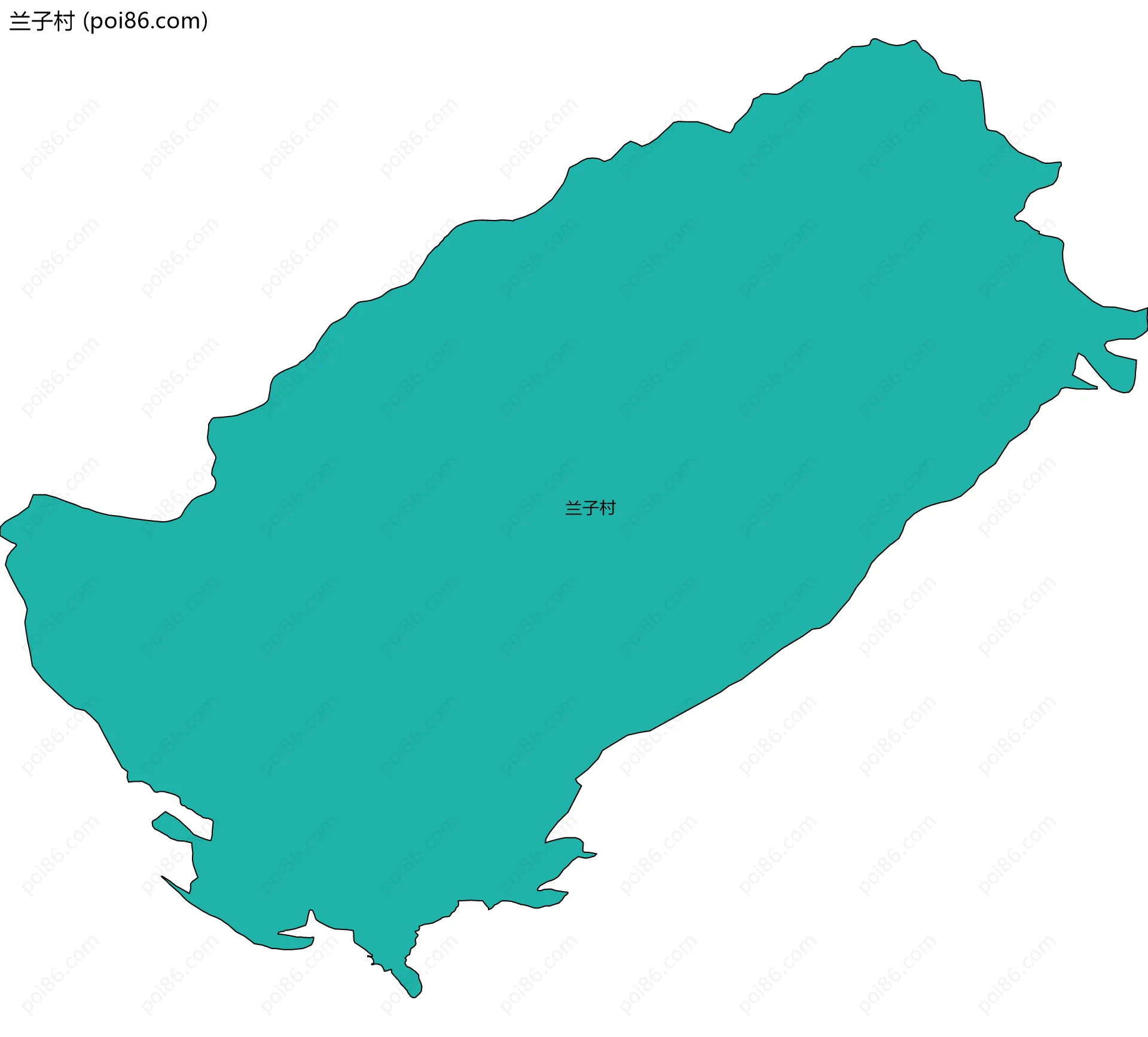 兰子村边界地图