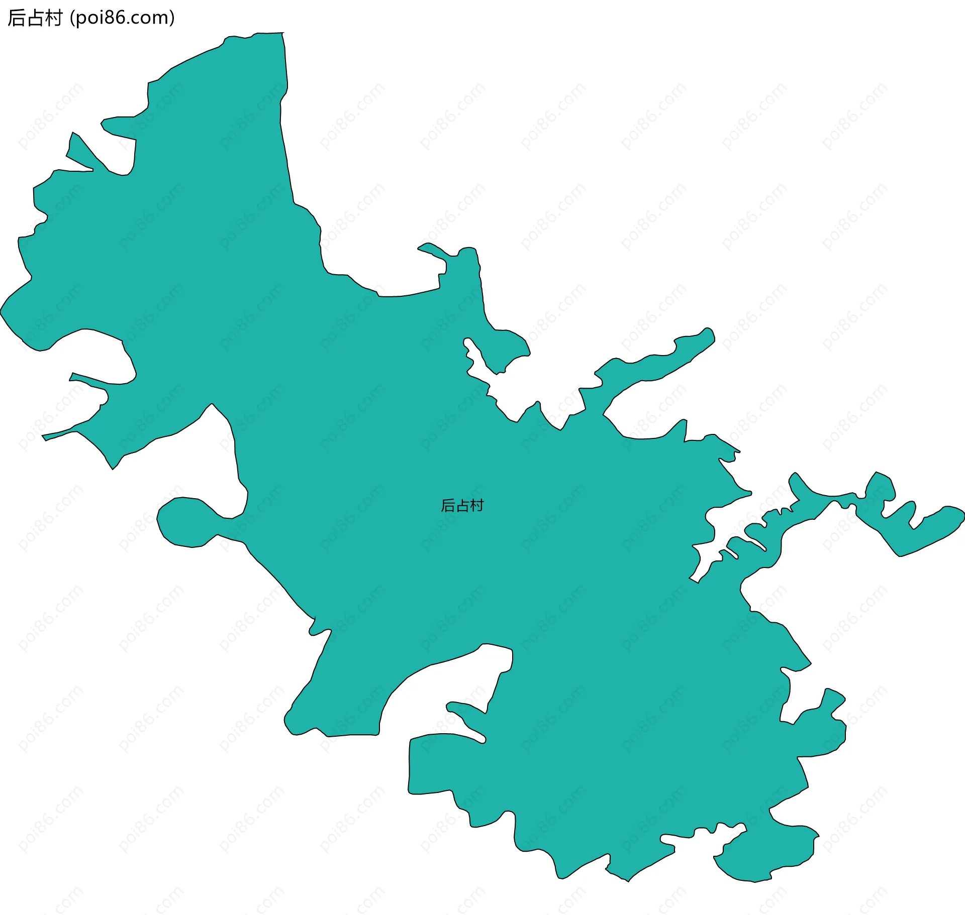 后占村边界地图