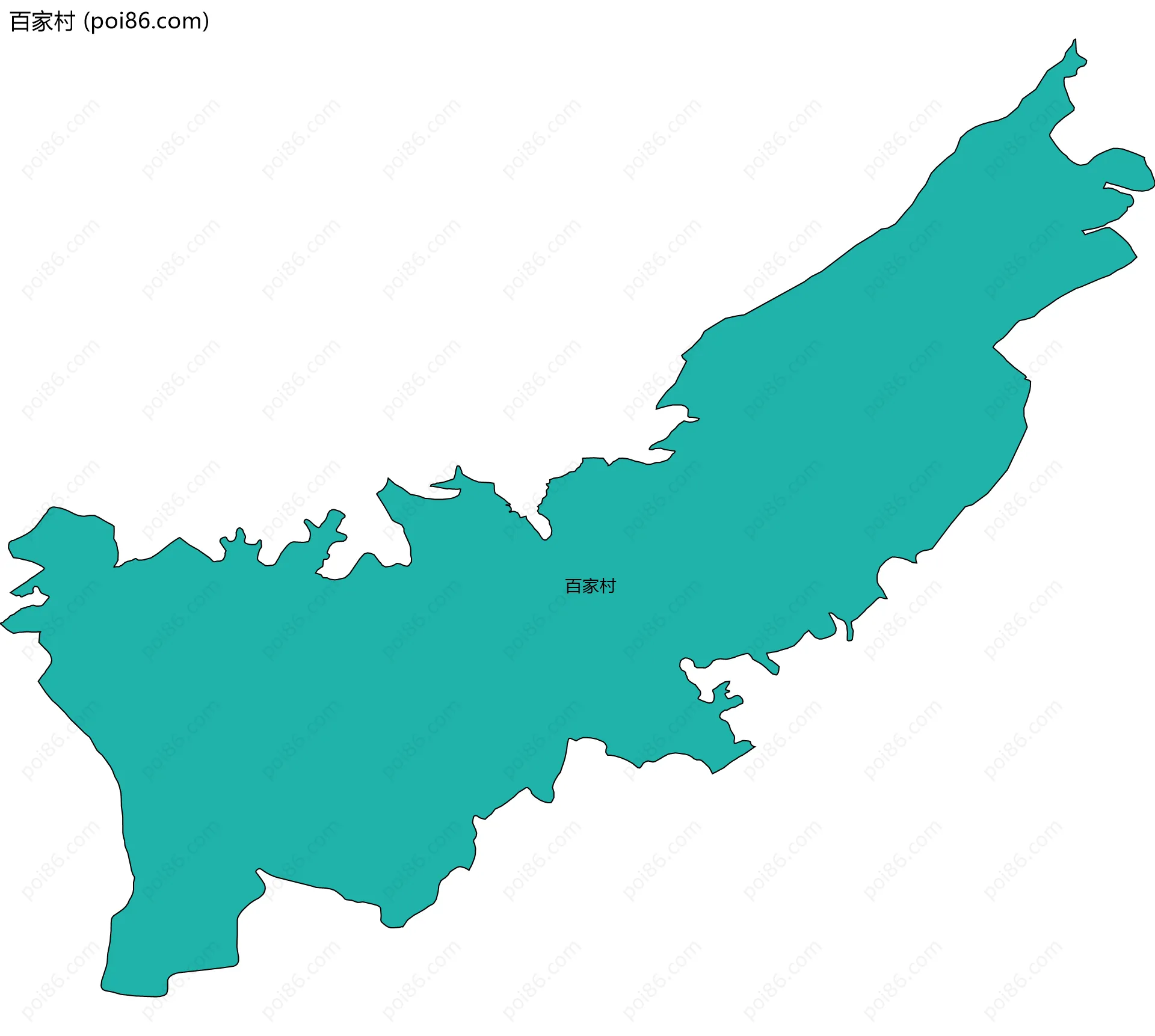 百家村边界地图