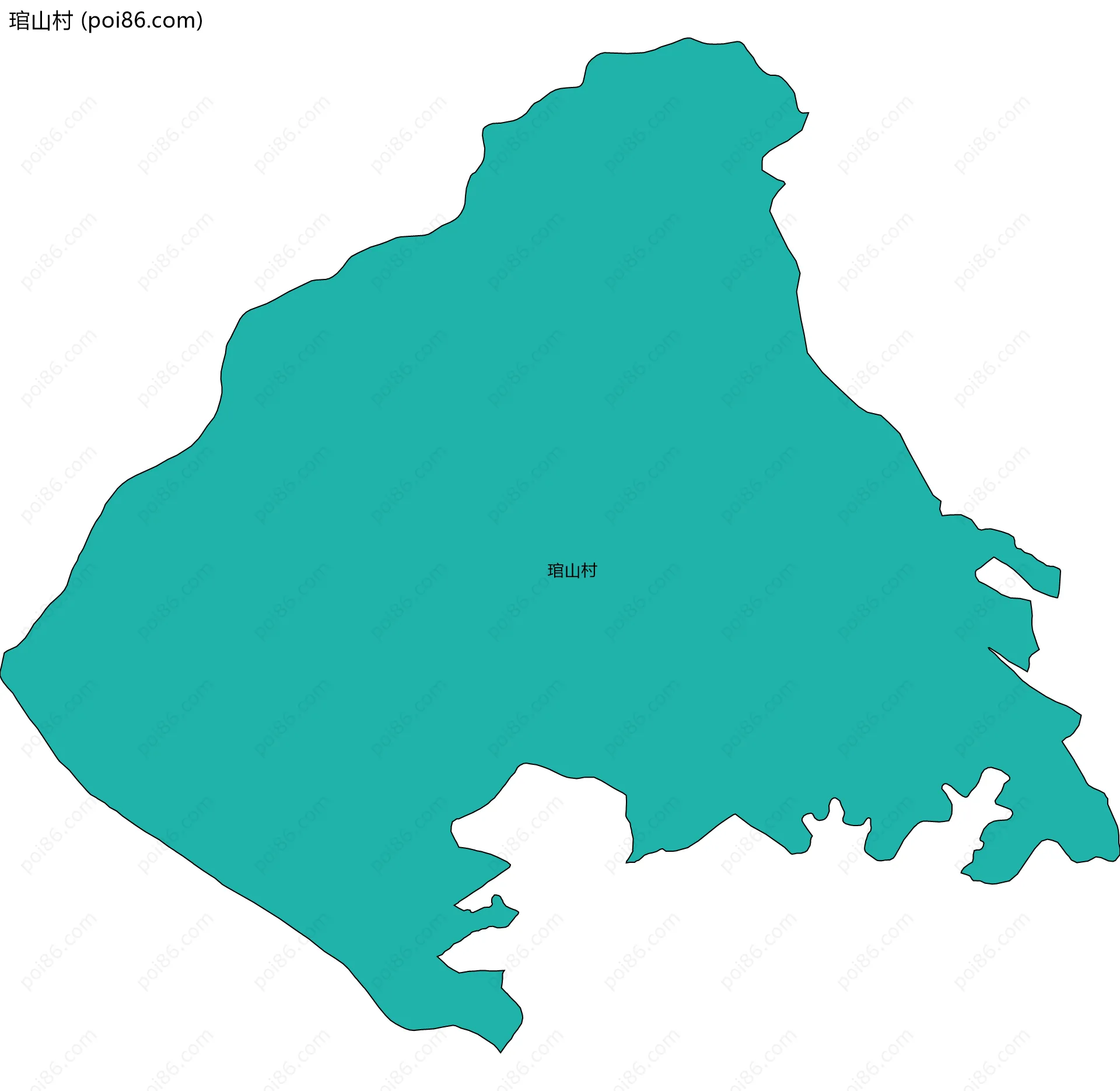 琯山村边界地图