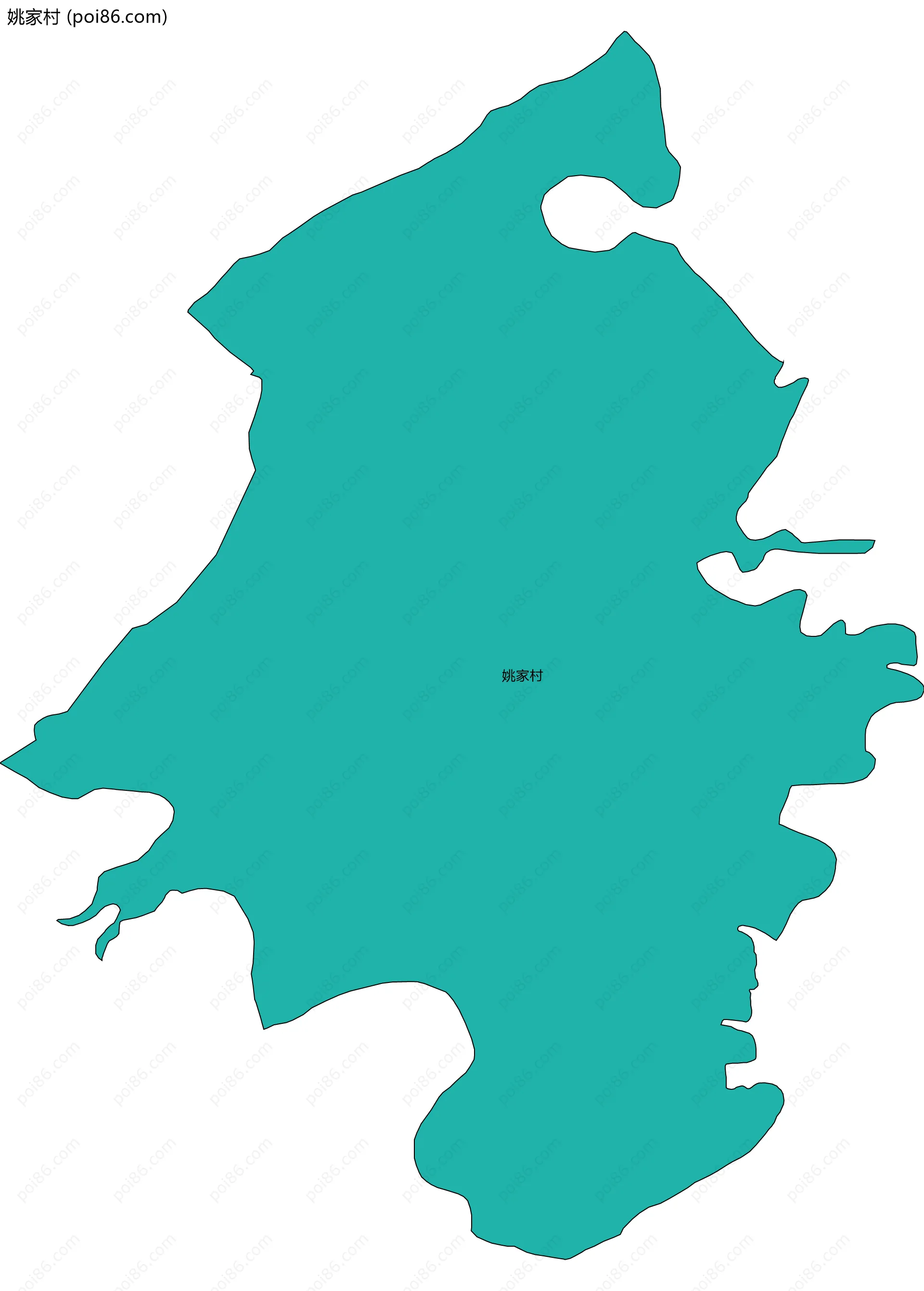 姚家村边界地图