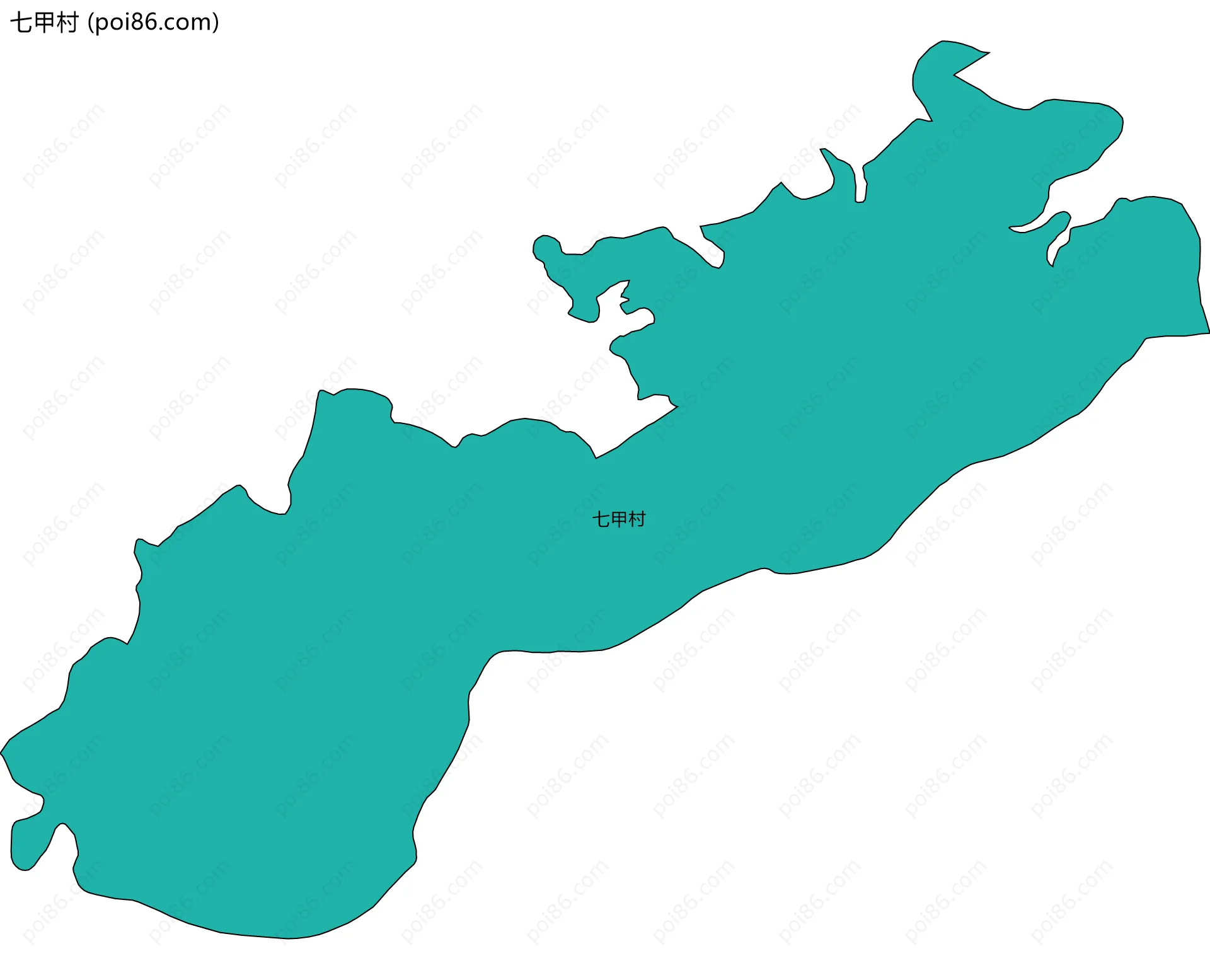 七甲村边界地图