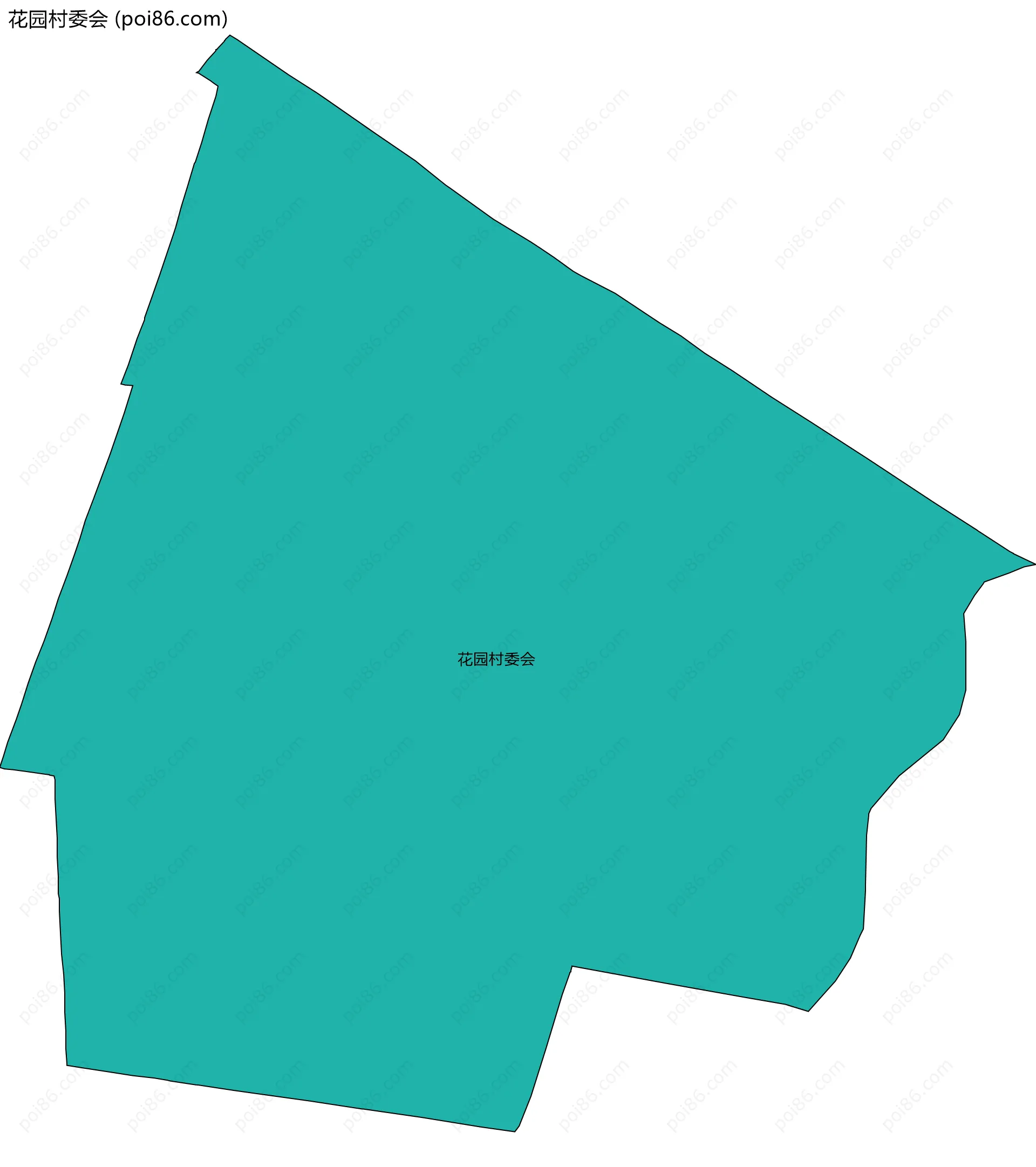 花园村委会边界地图