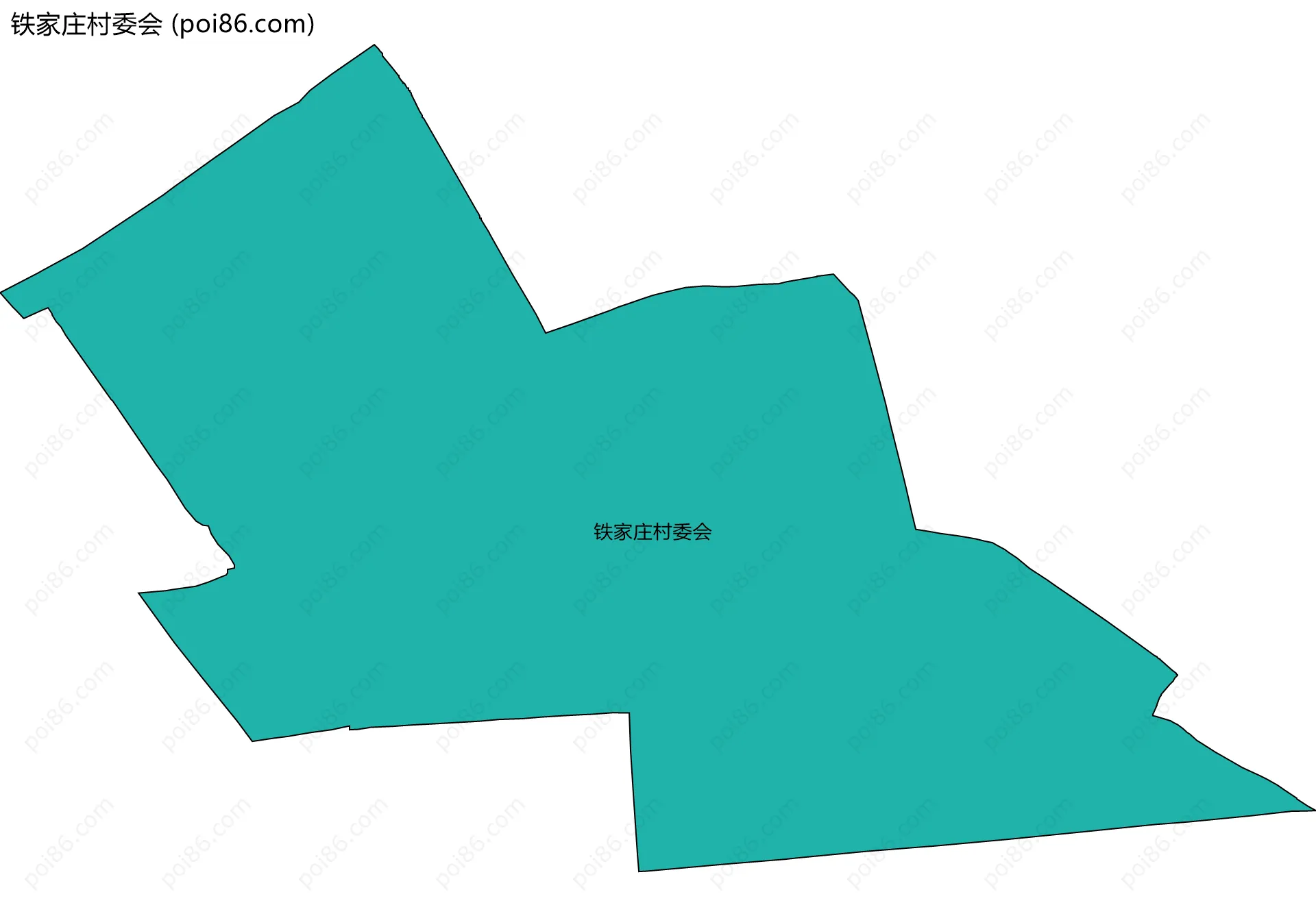铁家庄村委会边界地图