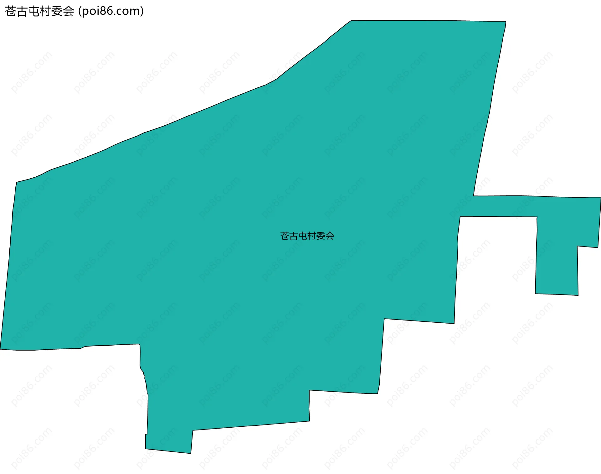 苍古屯村委会边界地图